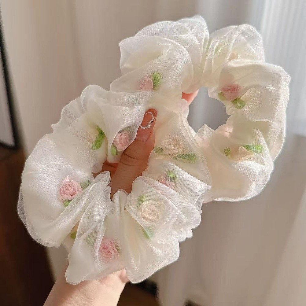 Sweet Korean Style Summer Accessories Mesh Hair Ties Breathable Mesh Fabric