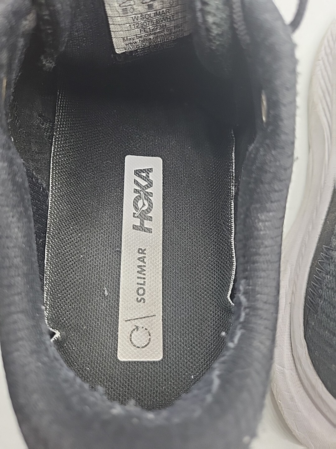 Hoka One One Solimar Women’s Size 9 B Running Shoes Black & White