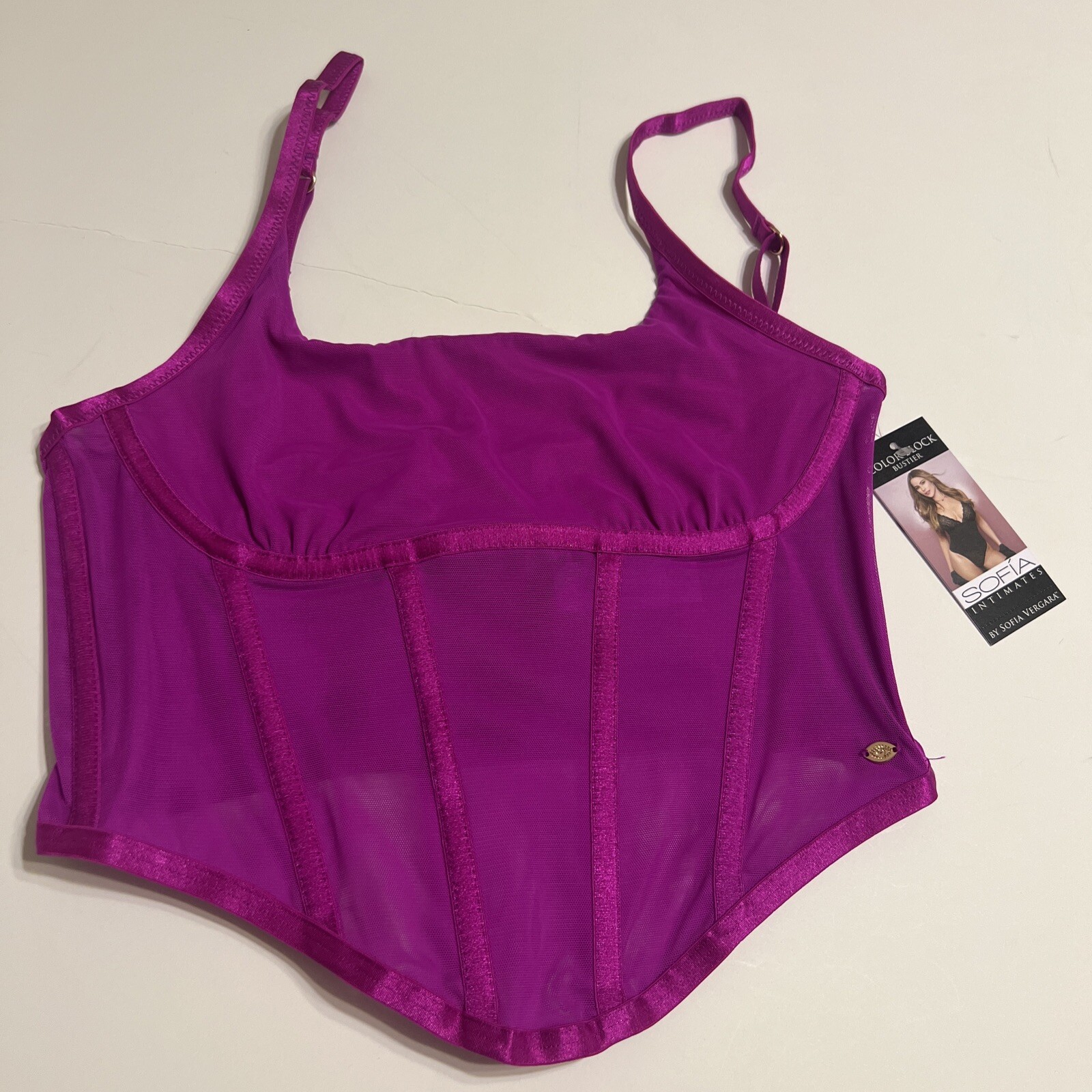 Sophia Vergara Bustier Intimates Color Block