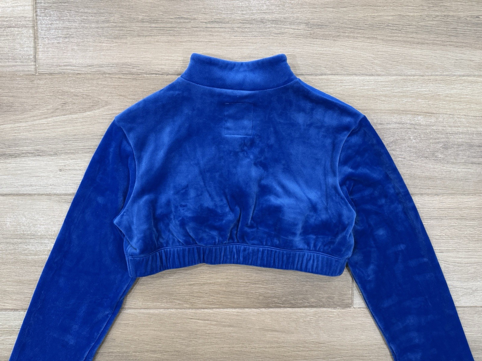 Adidas Jeremy Scott Velour Track Jacket LARGE Cropped Zip Designer Streetwear
