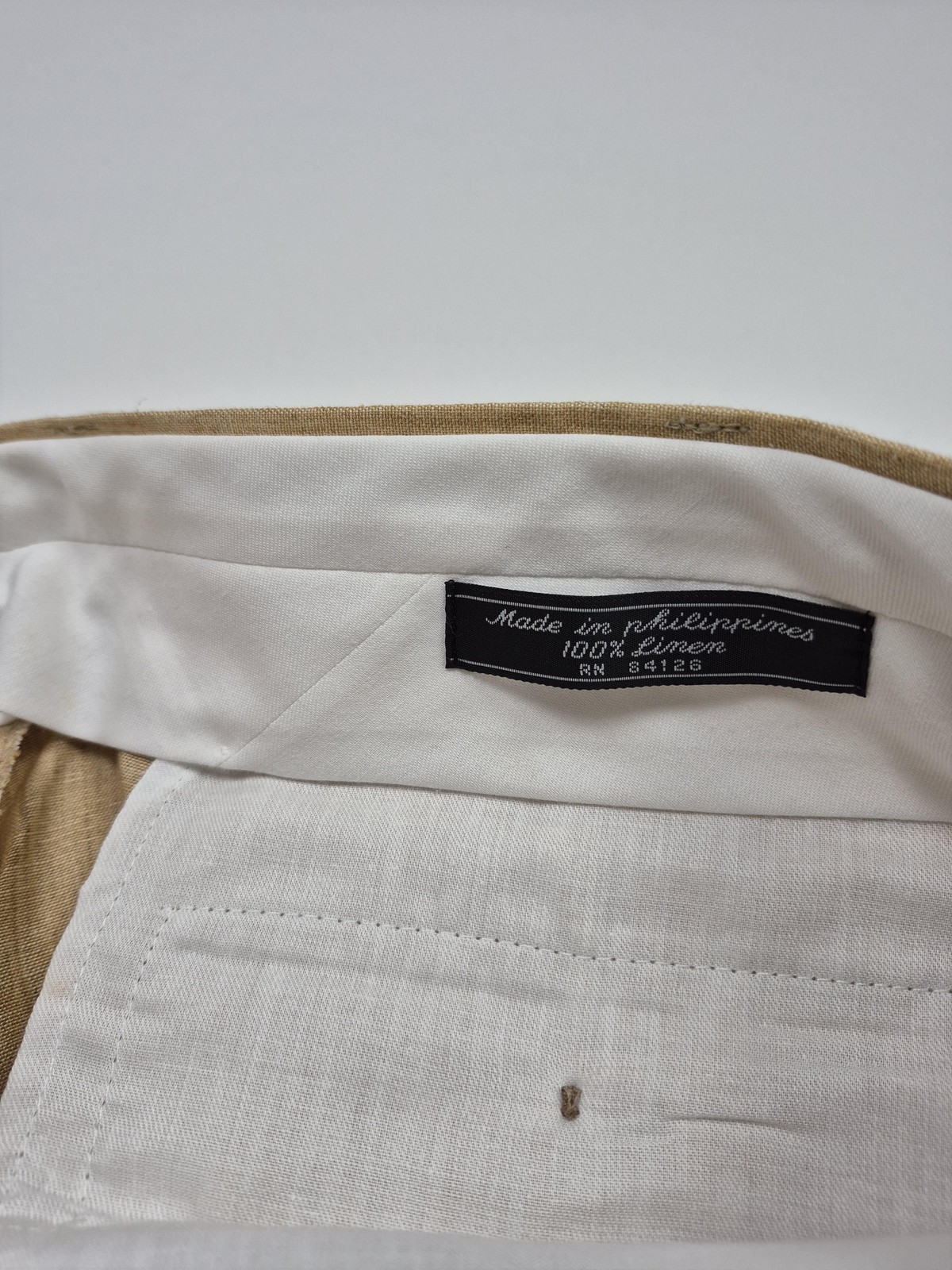 VTG Haspel Suit Men’s 48R Beige 100% Linen 2 Piece 43×36 Manor Pleated NWT