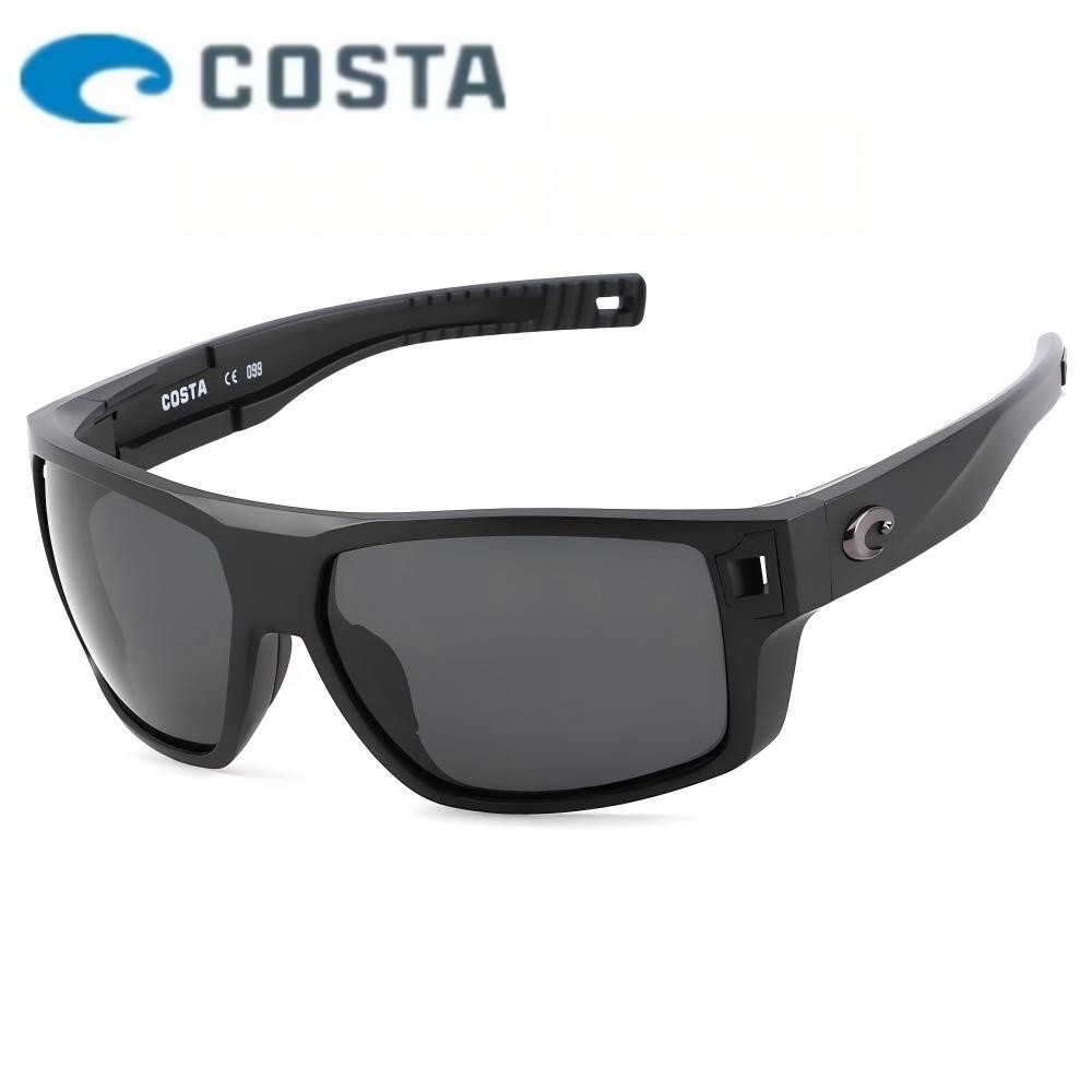 Costa Del Mar Men’s Diego Matte Black /Grey Polarized Sunglasses 580p