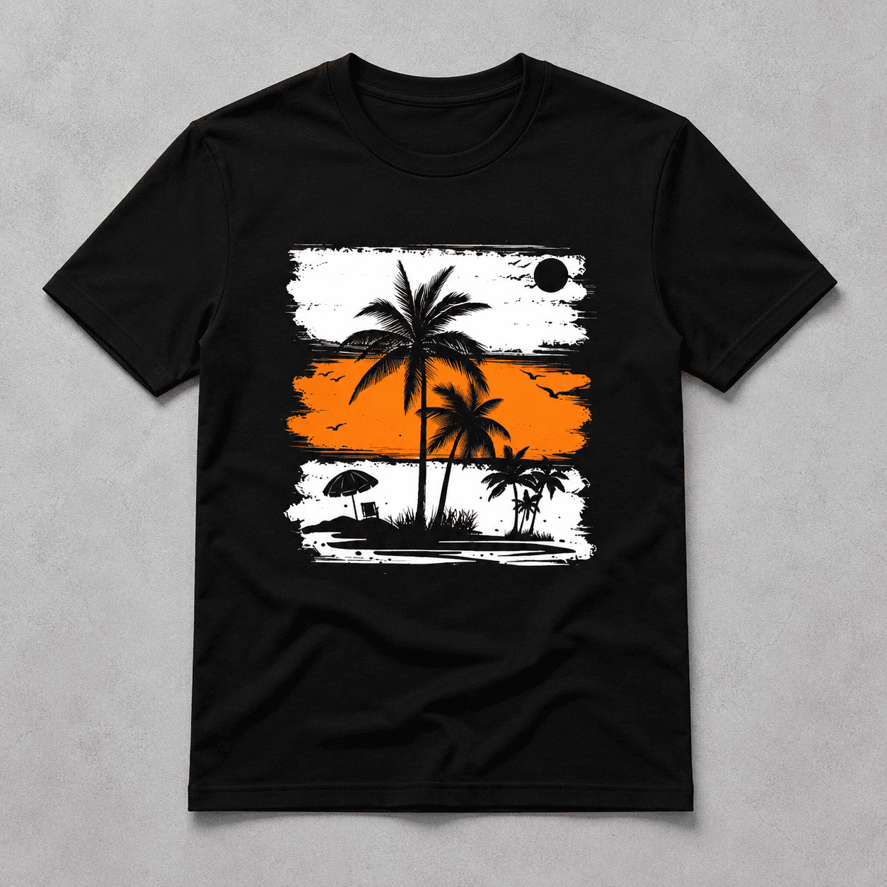 Palm Tree Graphic T-Shirt Tropical Beach Summer Vacation Casual Tee