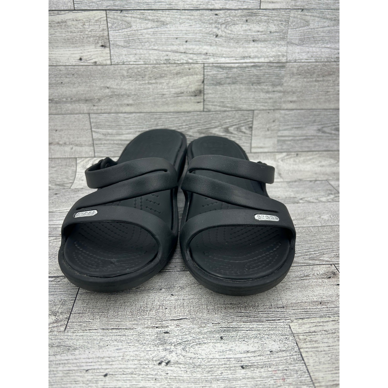Crocs Women’s Black Kadee II Flip Flop Sandal Wedge Size 7