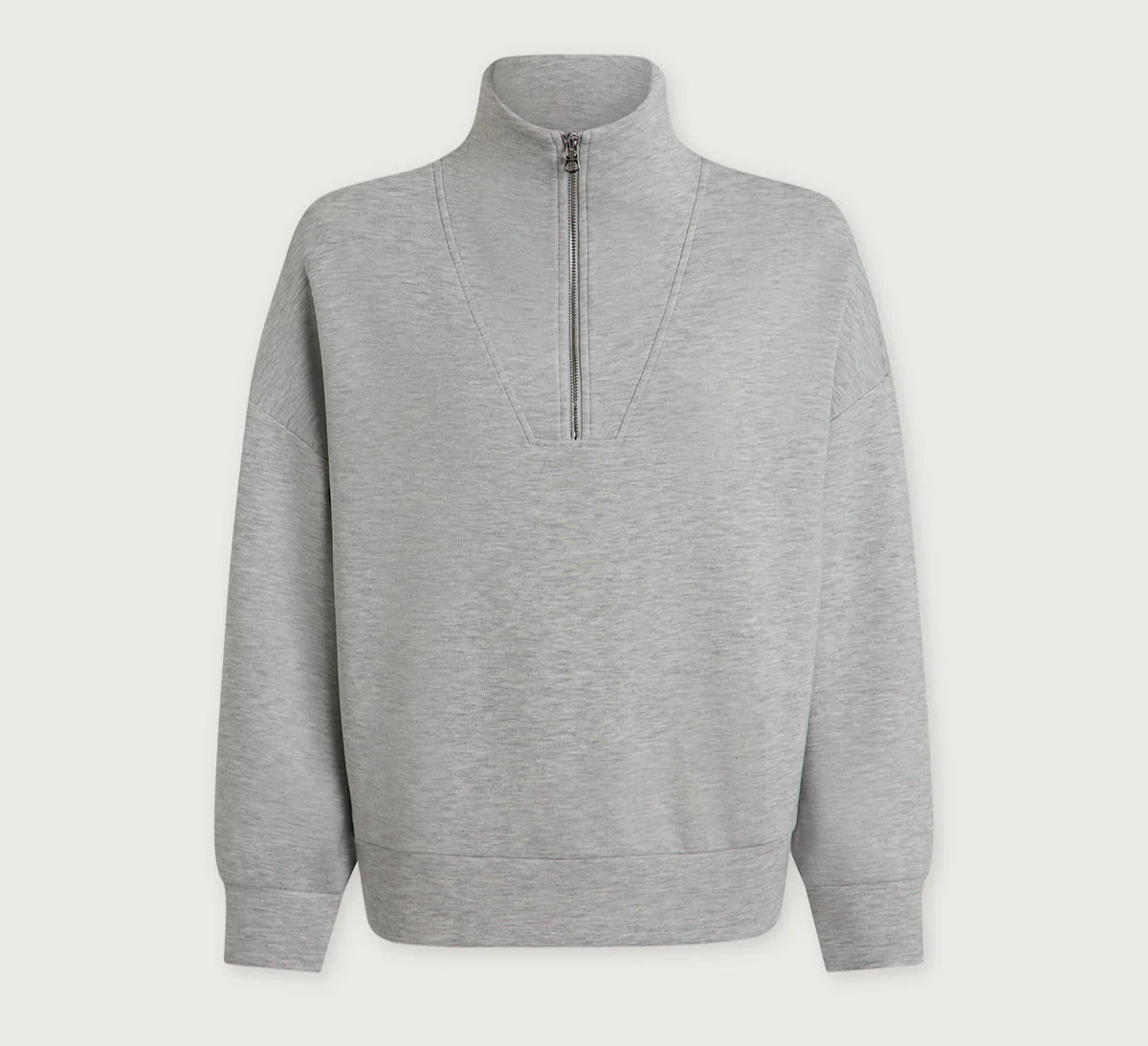 🧡*NWT*Varley Hawley Half-Zip Sweater Pullover Women’s Size M Color – Light Grey