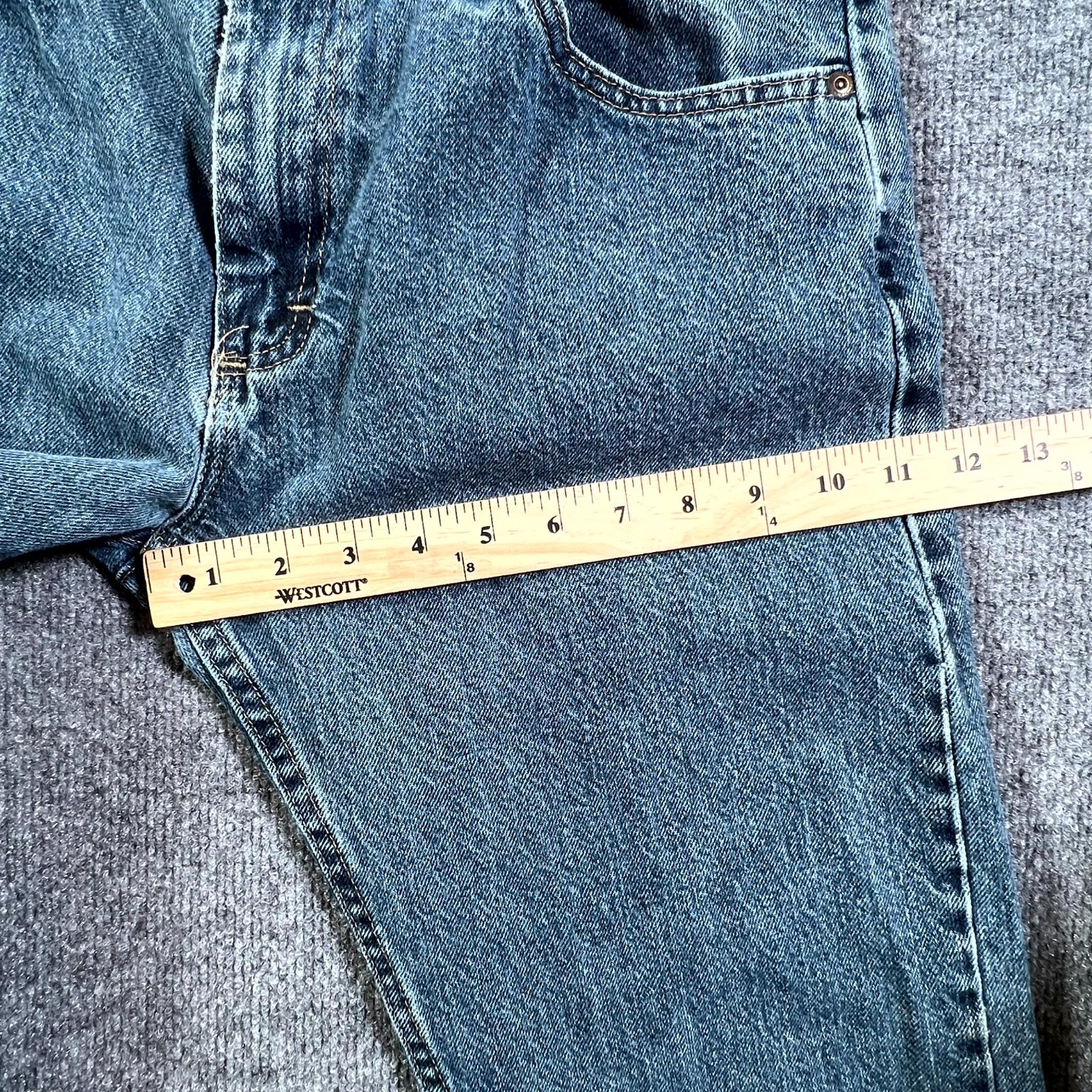 Wrangler Authentics Jeans Mens 32×30 Blue Denim Cotton Regular Fit Straight Leg