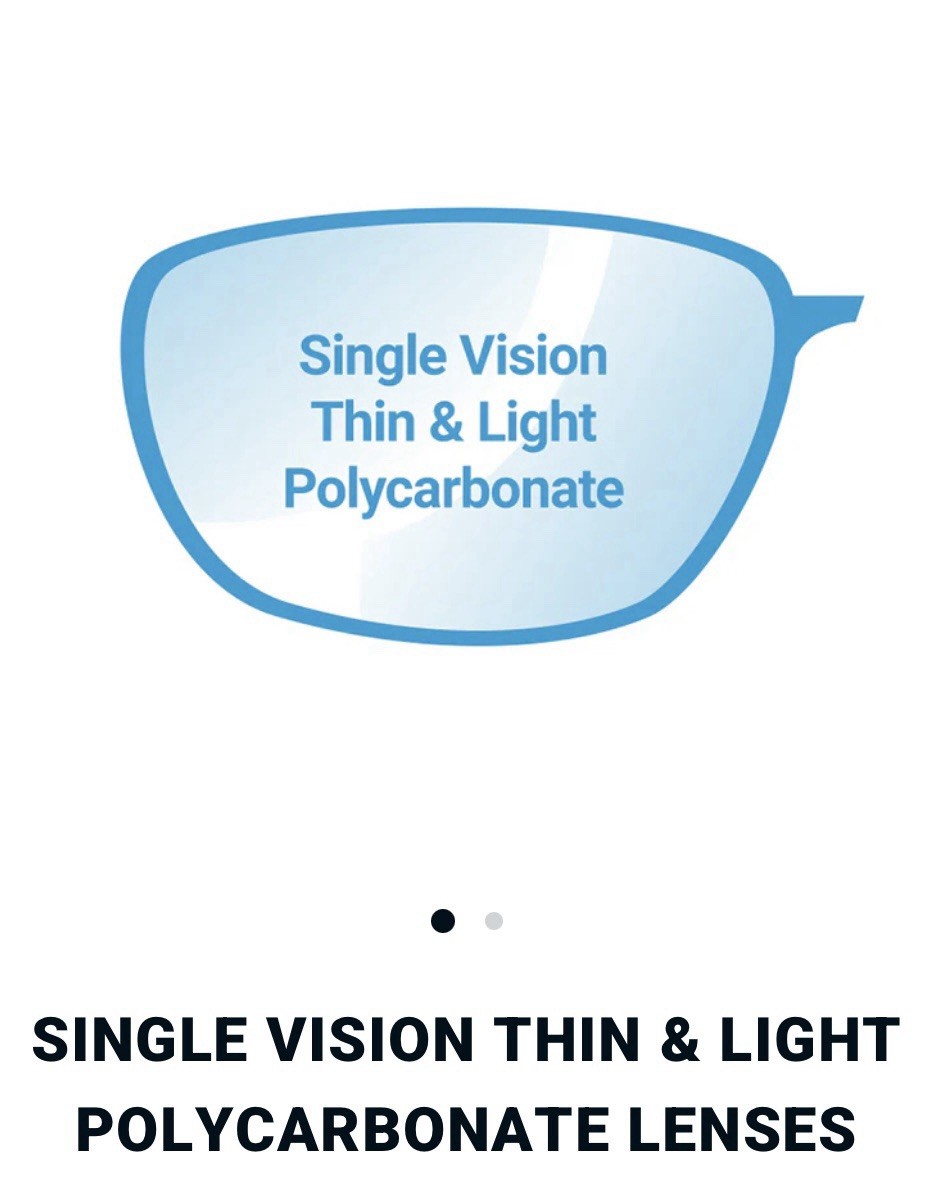 Single Vision Polycarbonate Lenses Made To Order