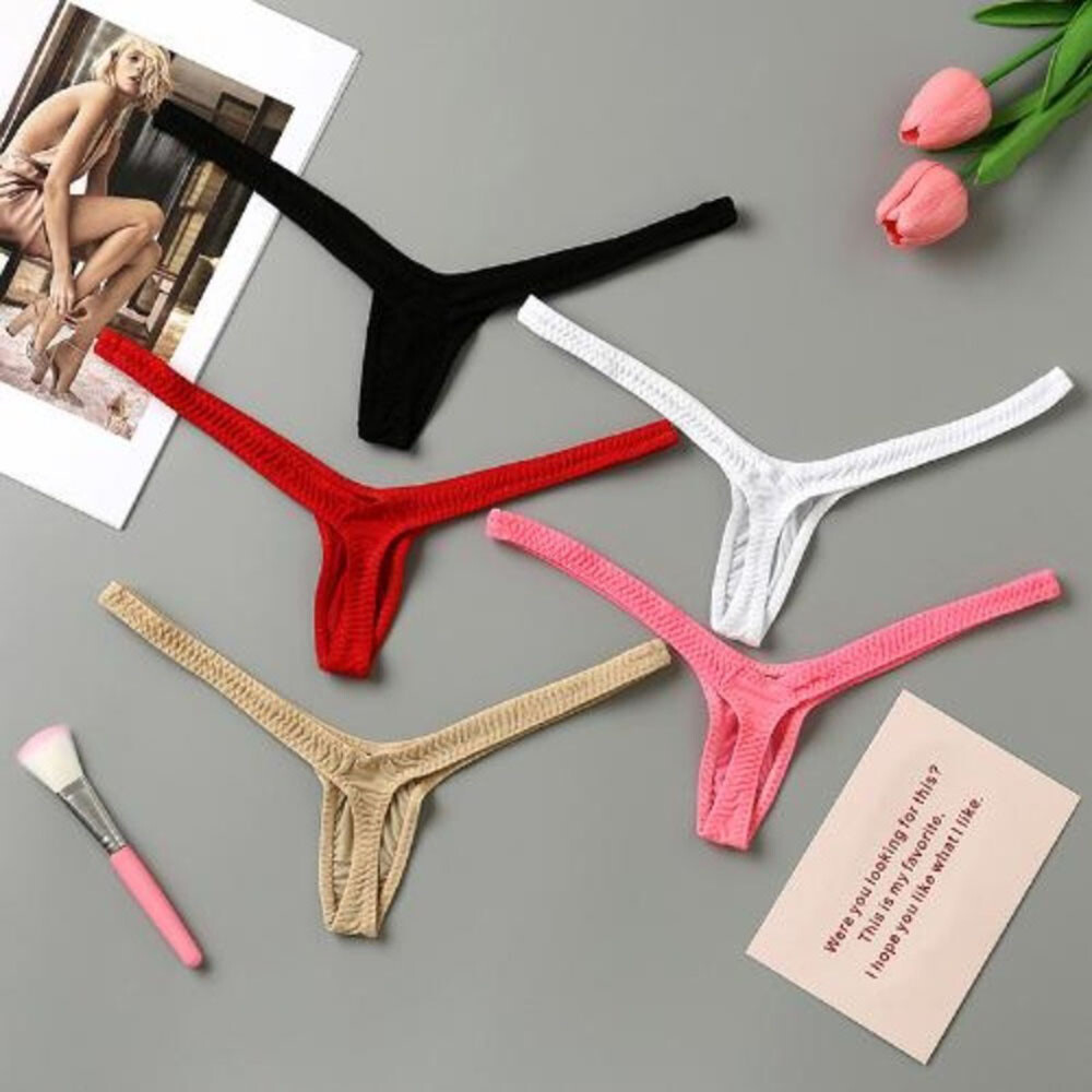 6 Packs Lot Sexy Womens V-String T-back Panties Thongs G-String Lingerie Undies