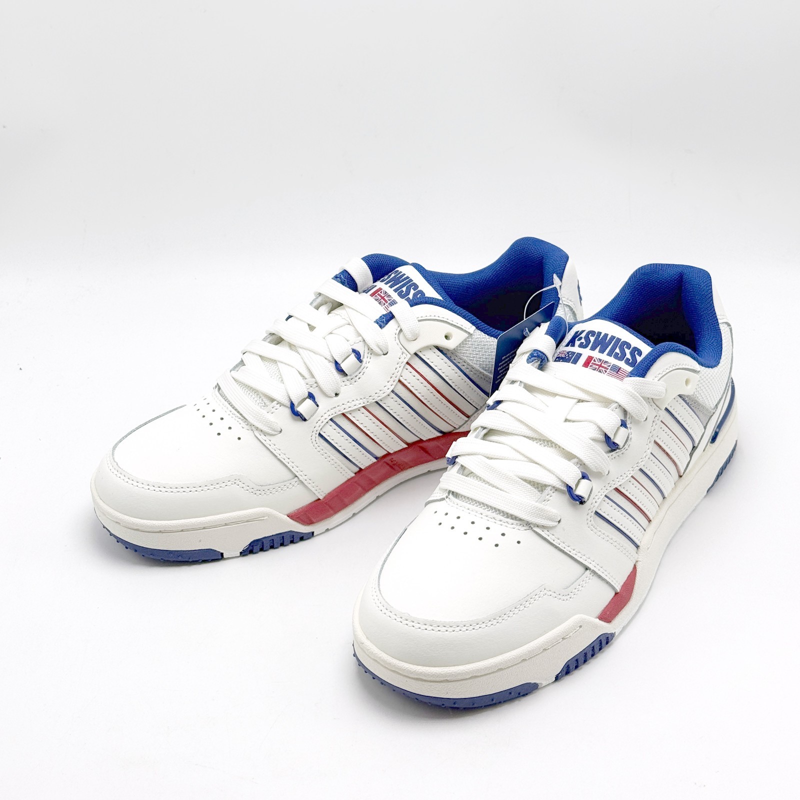 *NEW* MEN K-Swiss SI-18 RIVAL SNOW WHITE / NAVY / RED (08531-172-M) 👍