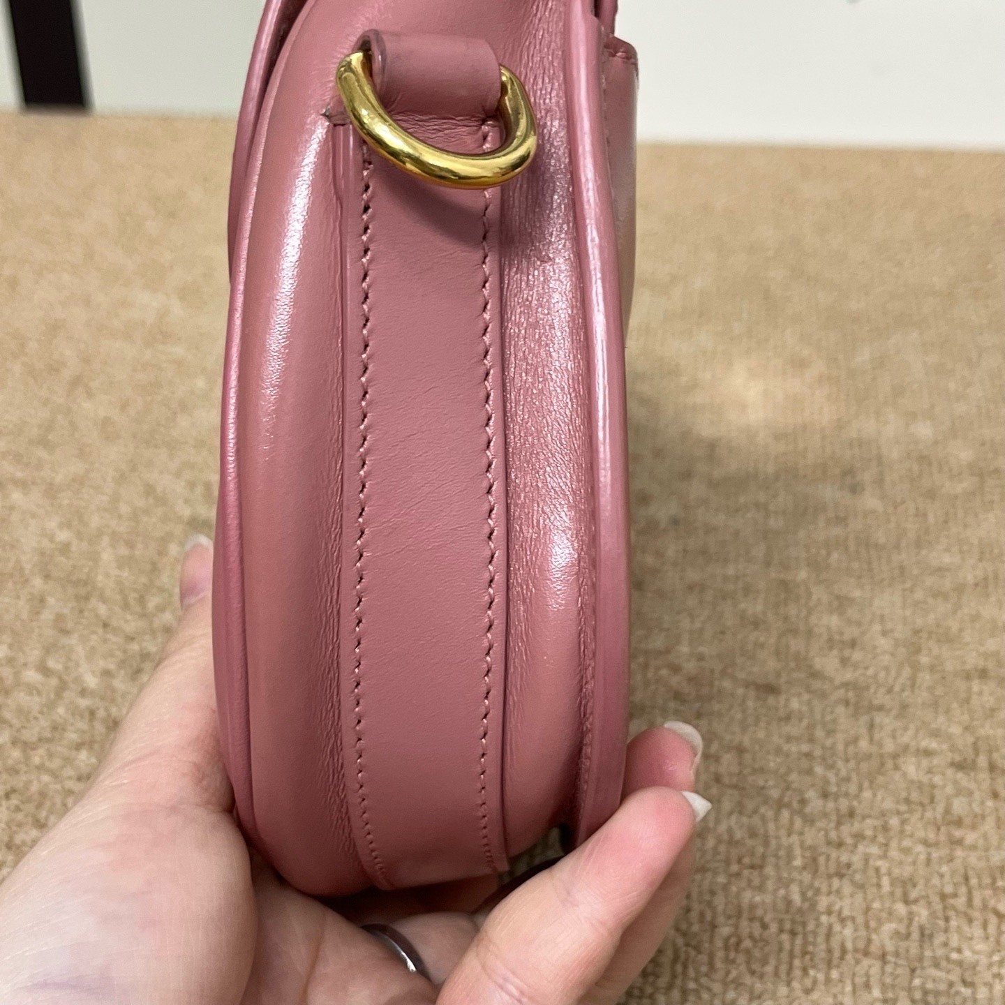 Dior Pre-Owned Authentic Saddle Bag Pink 17*13*4.5 Free Tracked Shipping