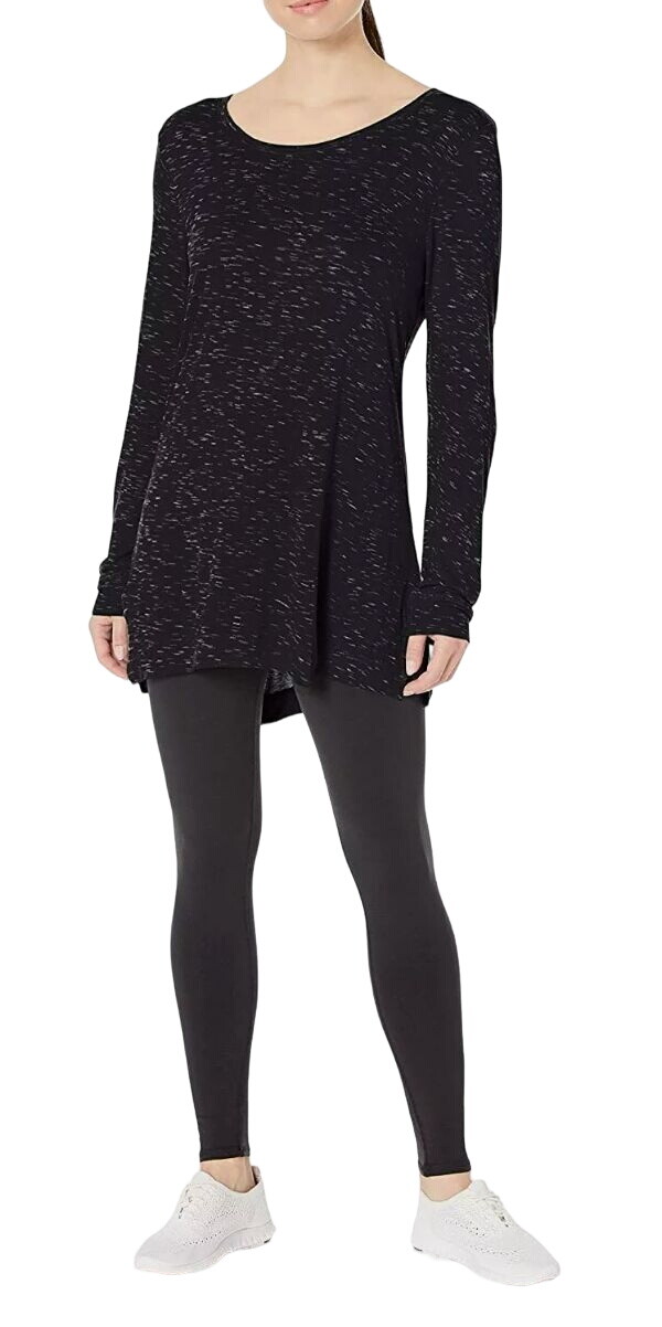 Hanes Womens Lightweight Spacedye Vented Tunic Top