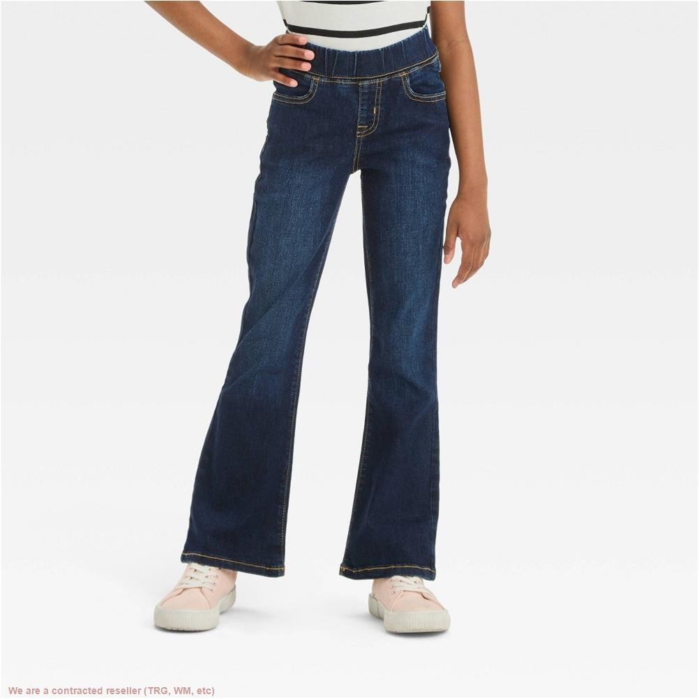 Girls’ Mid-Rise Pull-On Flare Jeans Cat & Jack Dark Wash 12 Slim *SEE DEAL!!!*