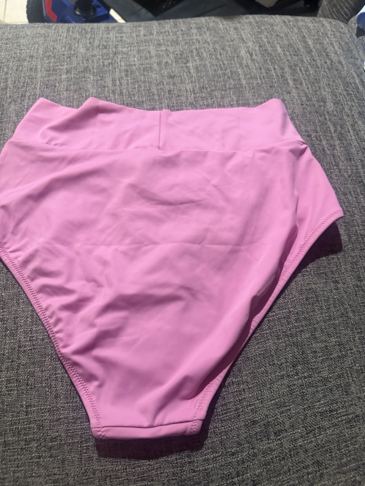 Aerie Women’s Solid High-Waisted Bikini Swim Bottom Pink Regular M