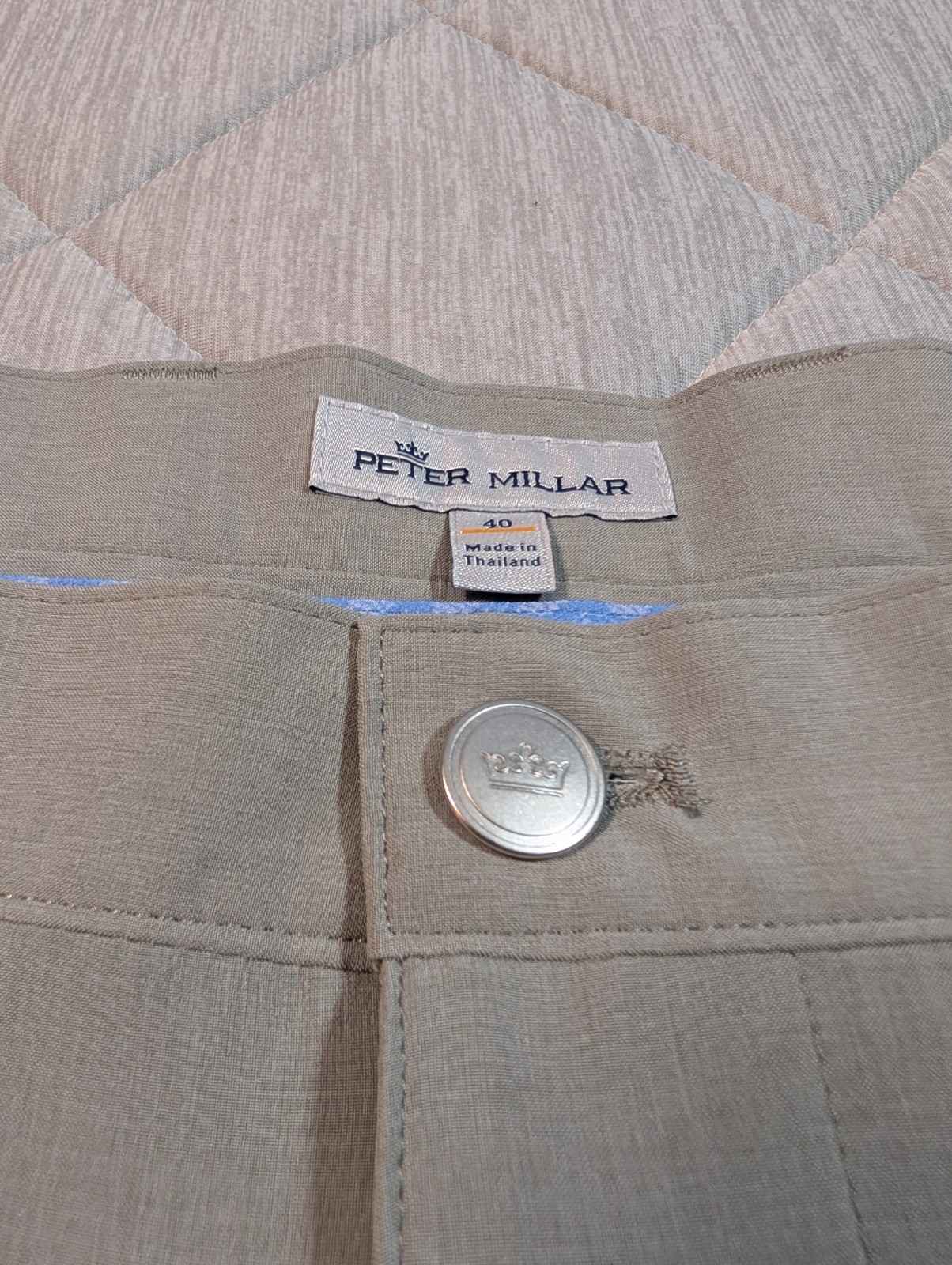 Peter Millar Shorts Mens Grey 40×10 Crown Sport Shackleford Performance Golf