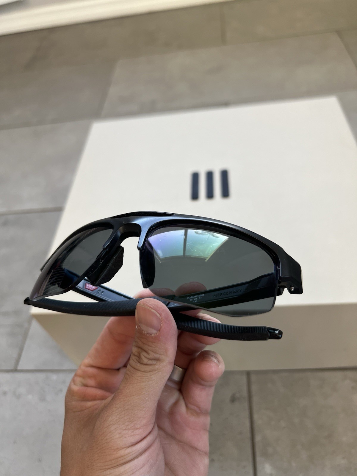 Oakley Mercenary Matte Carbon Low Bridge Fit Made In USA Sunglasses OO9424F-0668