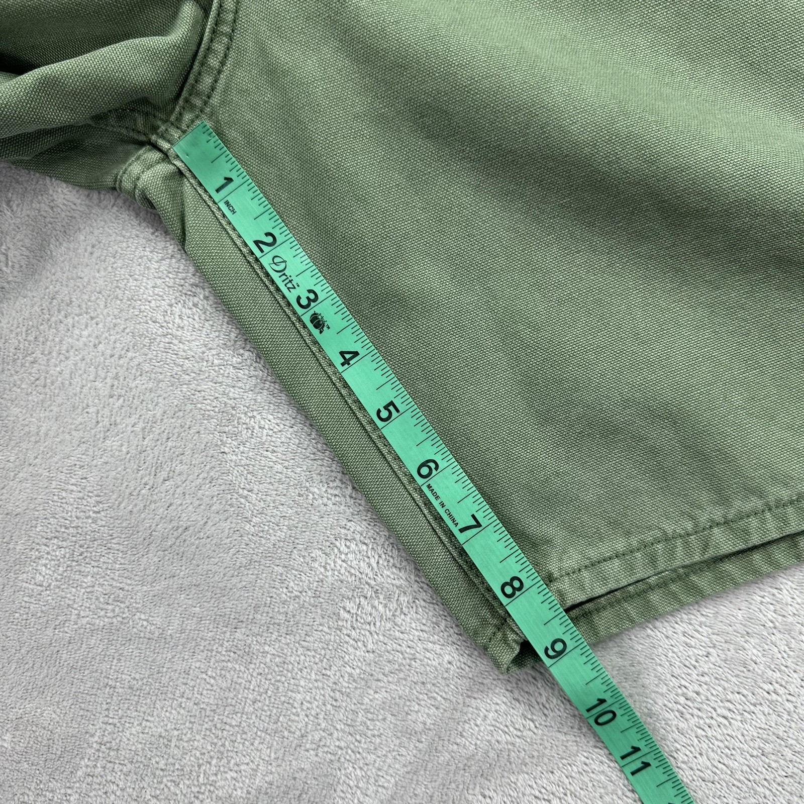 GAP Carpenter Shorts Mens 40 Twig Green Utility Canvas Hammer Loop Workwear