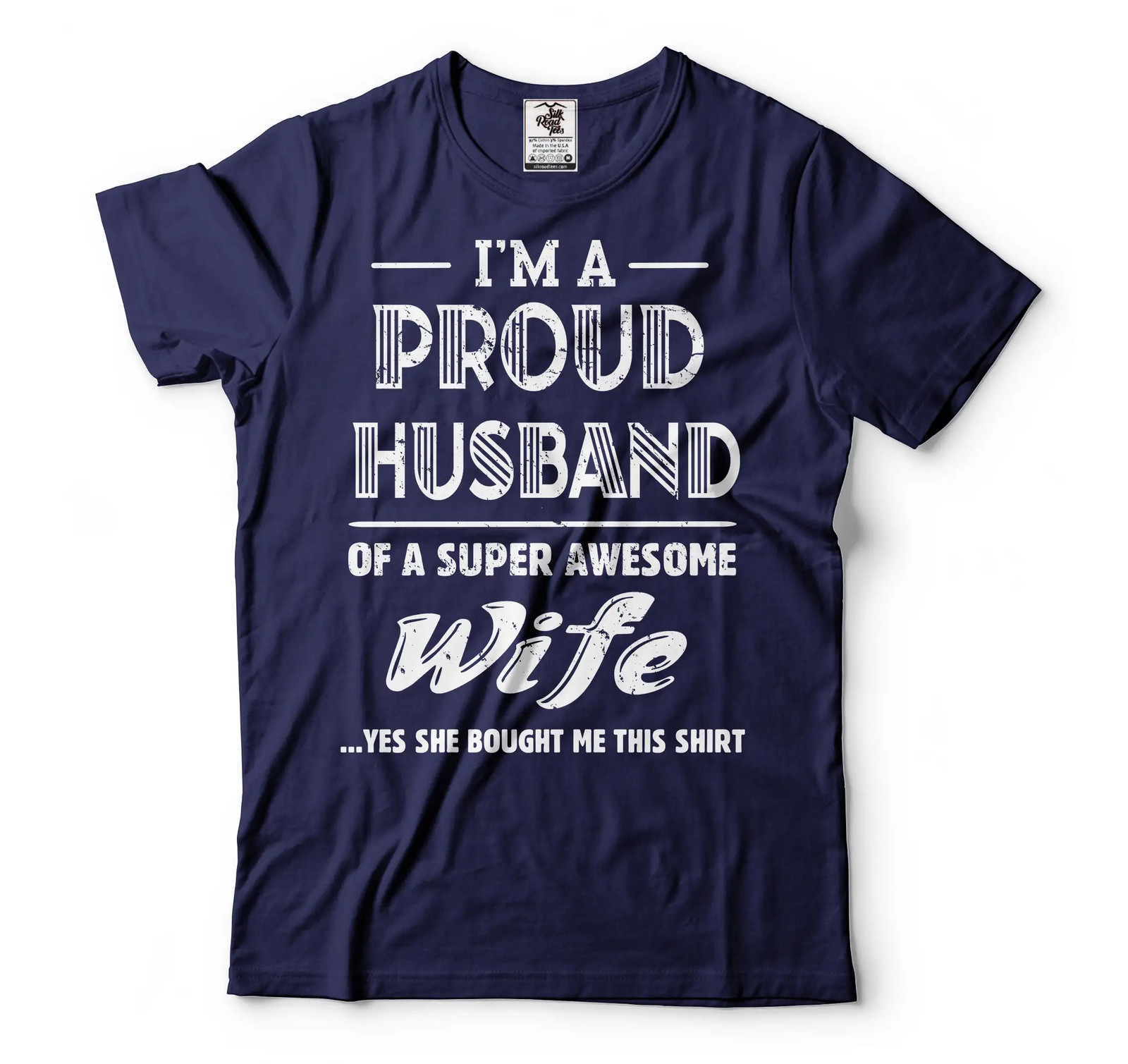 I’m A Proud Husband Of A Super Awesome Wife Shirt Husband Gift Funny Husband Tee