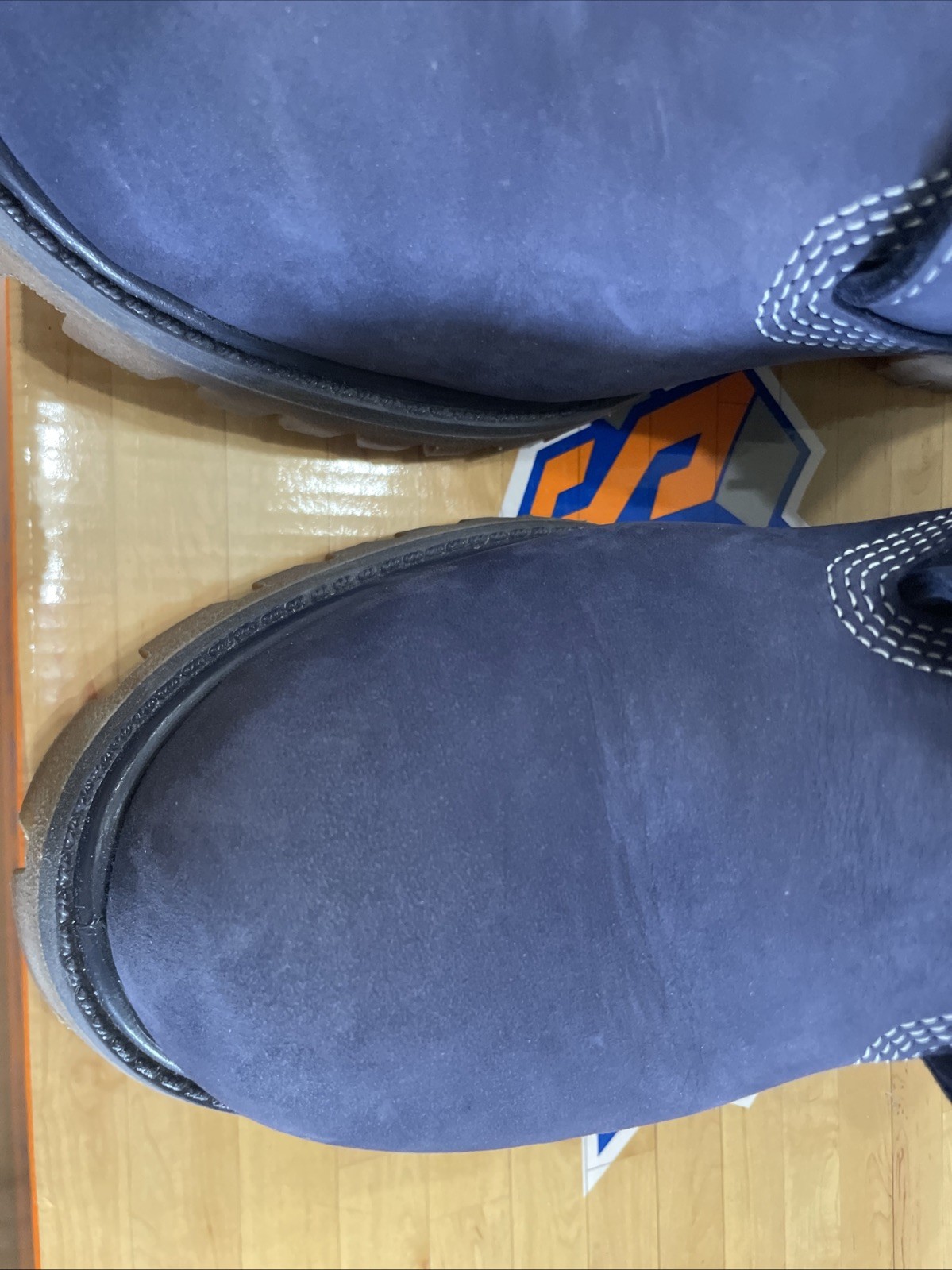Timberland NBA New York Knicks Nubuck Lace-Up Ankle Work Boots Blue 8.5M