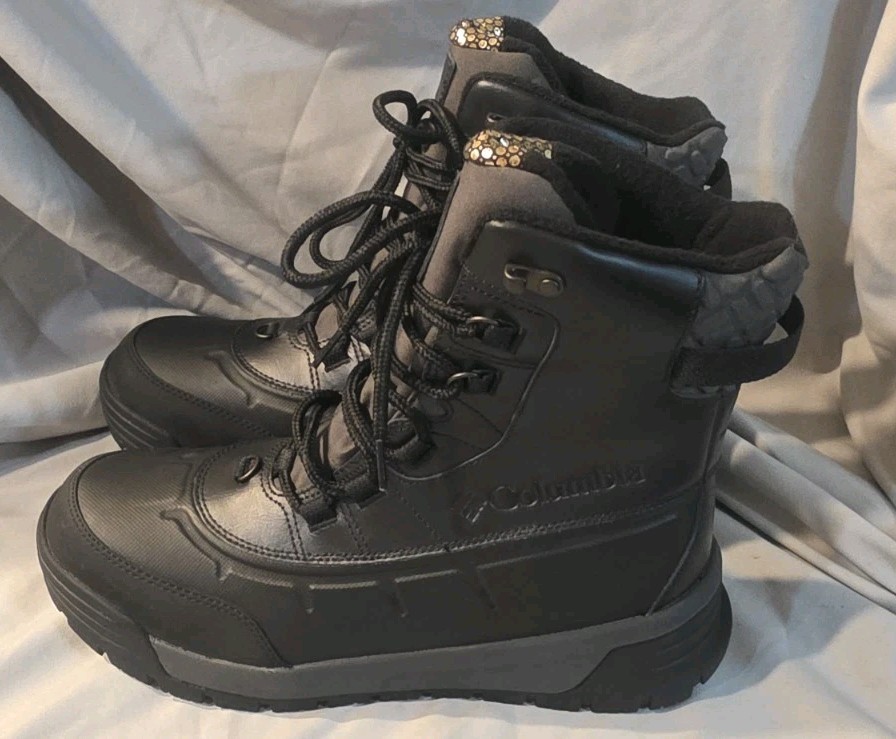 Columbia Bugaboot Celsius Waterproof Ins Boots Black Shark Men SZ 10 NWOB Defect