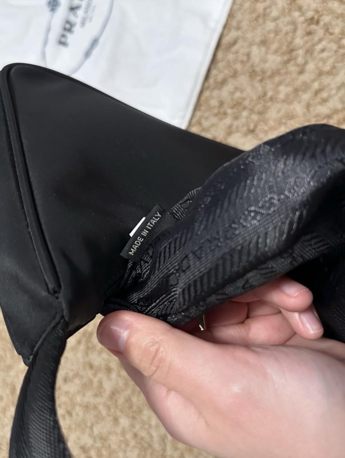 Prada Black Nylon Re-Edition 2000 Shoulder Bag
