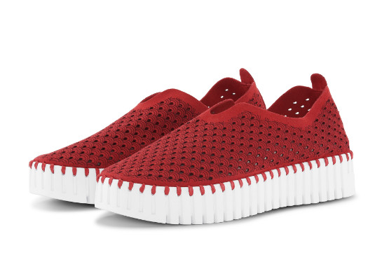 Ilse Jacobsen Tulip 3373 Platform Deep Red Slip-on Women’s EU sizes 36-41 NEW!!