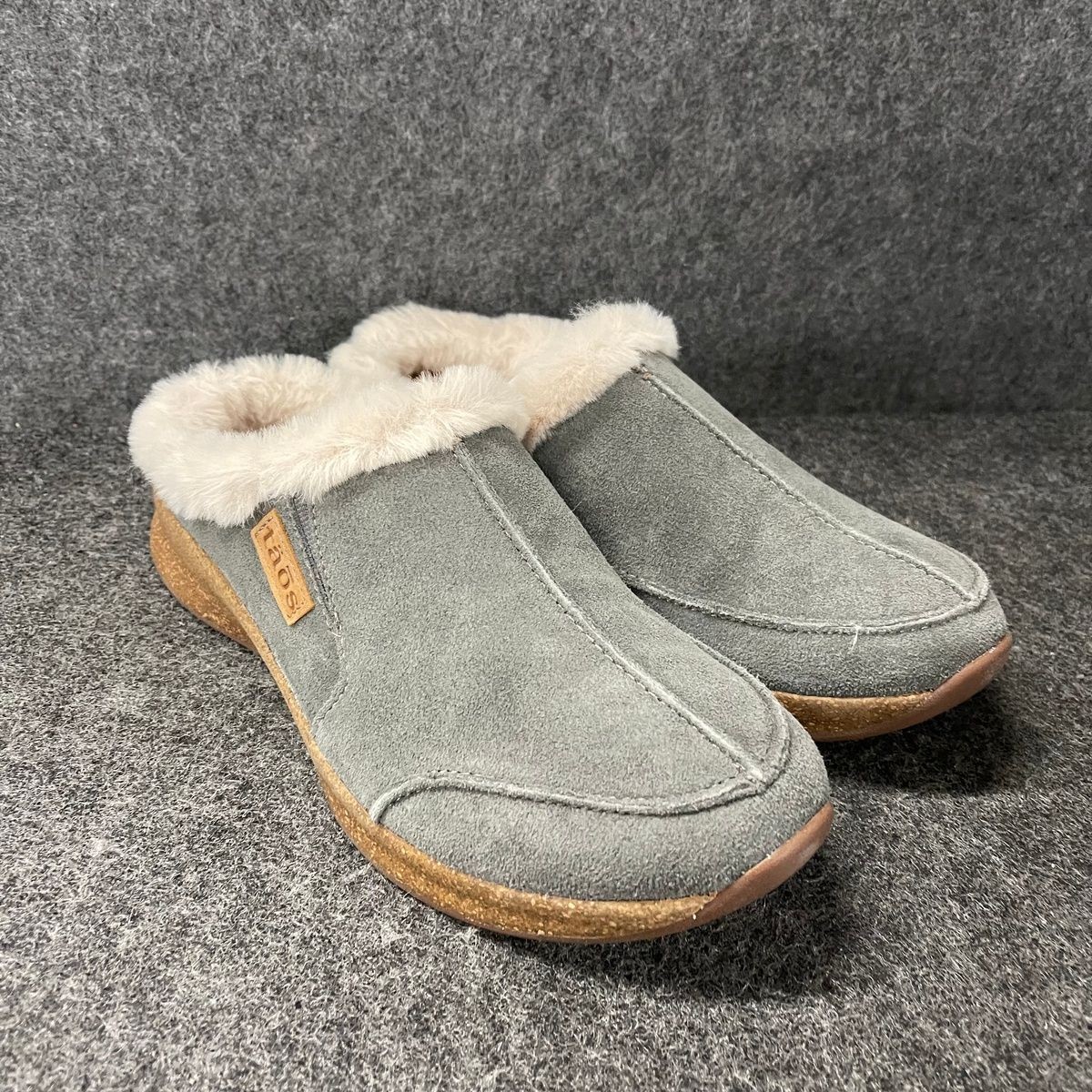 TAOS Future Slip-On Mule Women’s Size US 9 Dark Grey Suede