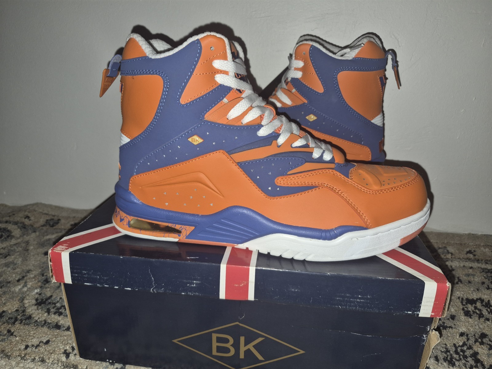*RARE* NEW YORK KNICKS Dymacel Enforcer BRITISH KNIGHTS 90s Hightops Size 12