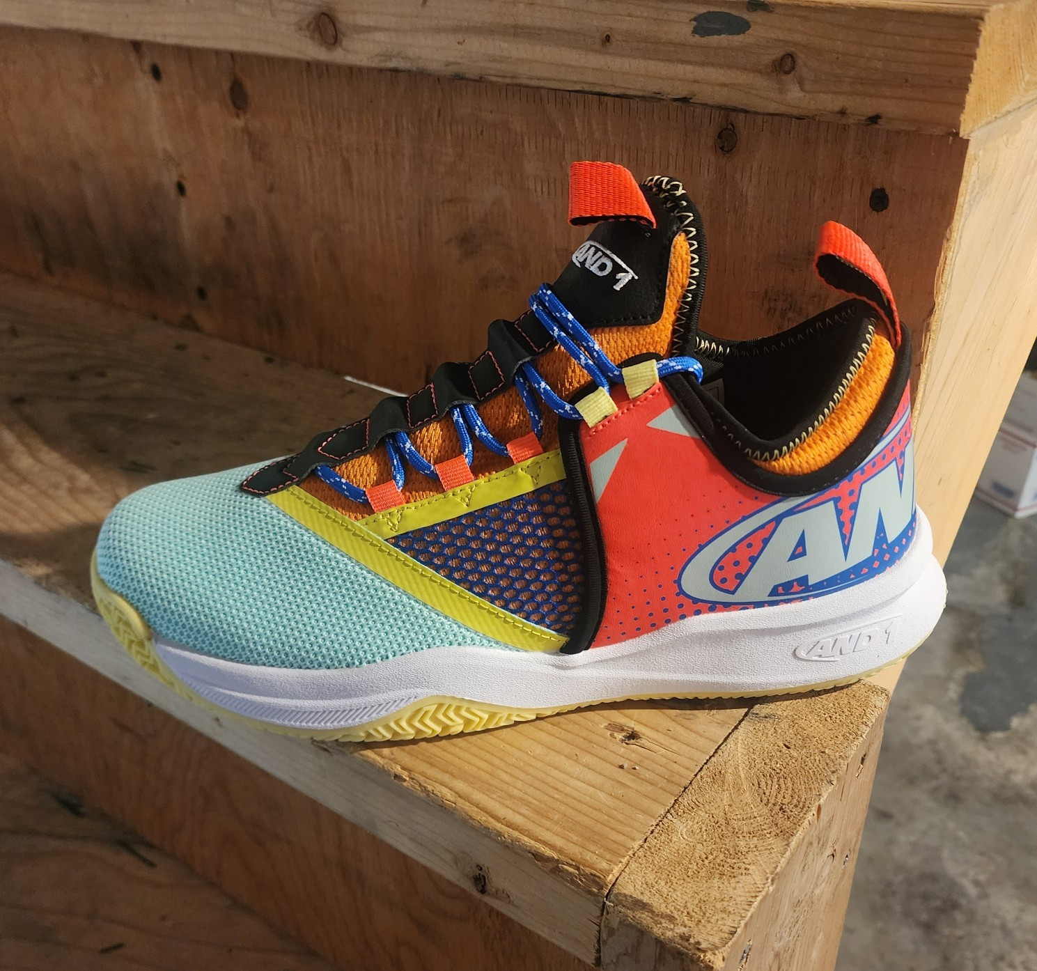 AND1 Charge TPR Men’s Low Top Lace-Up Multicolor Sneakers Rubber Sole