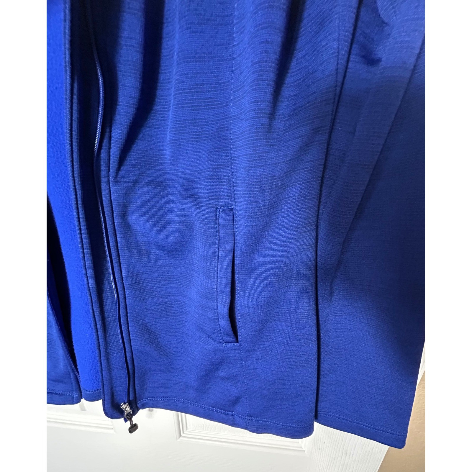 Active Blue Athletic Track Jacket Full Zip Mock Neck Women’s Size Medium