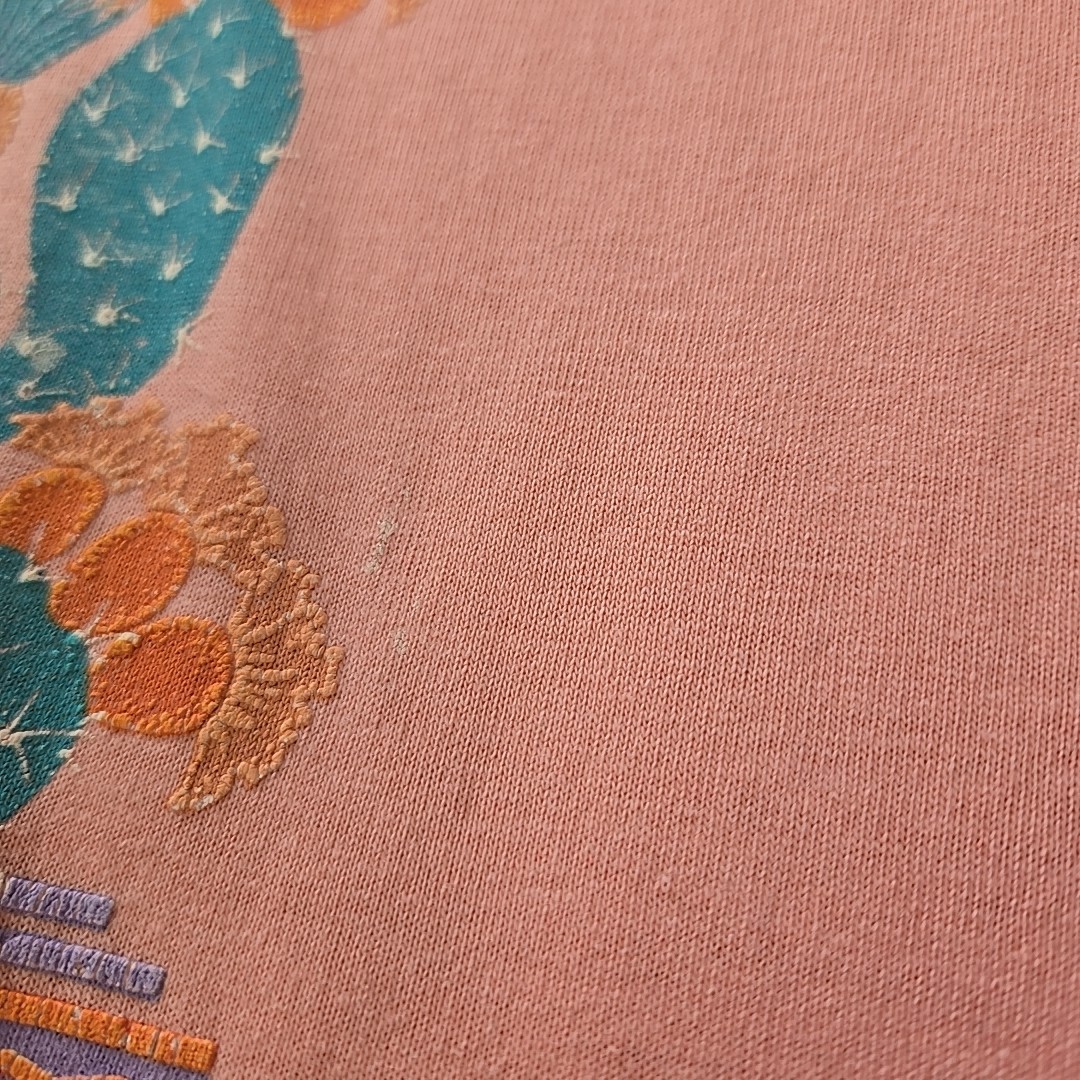 VTG 90s Single Stitch T Shirt New Mexico Cactus Puffy 3D Graphic Print Oneita M