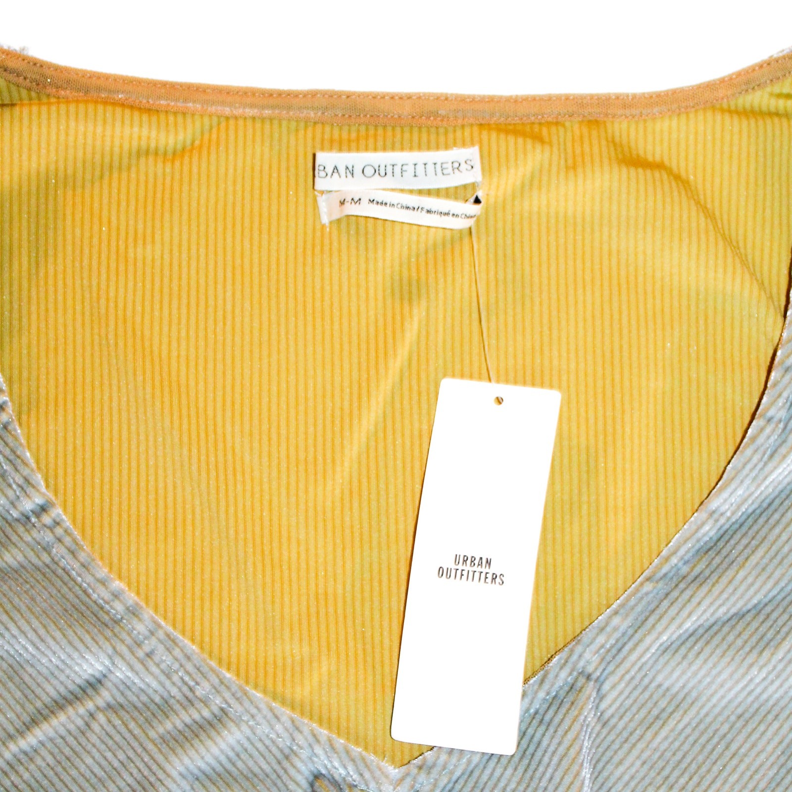 Urban Outfitters Paradox Ruched Cropped Top Blue Medium NWT