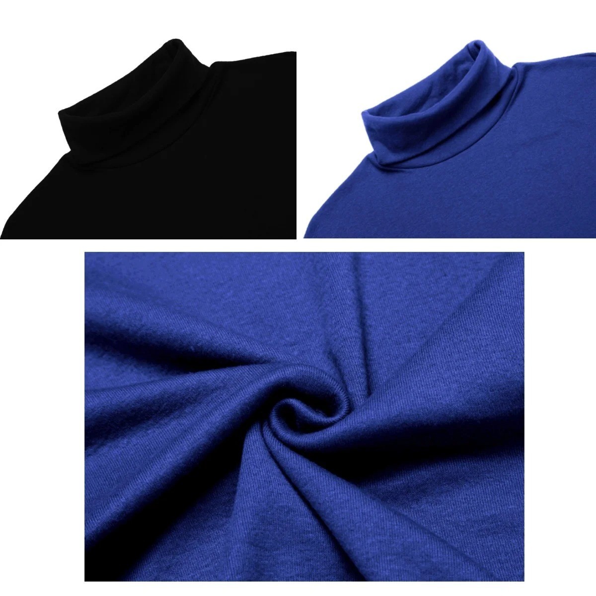 Mens Turtleneck Long Sleeve Shirt – Winter Pullover Sweater for Men