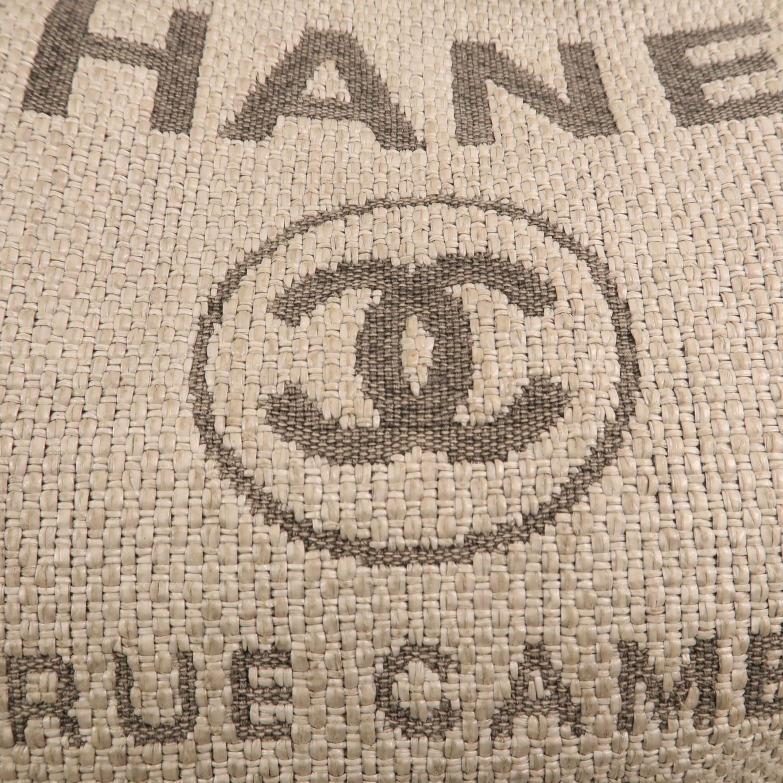 CHANEL CC SHW Deauville Tote 2 Way Chain Shoulder Bag Canvas White