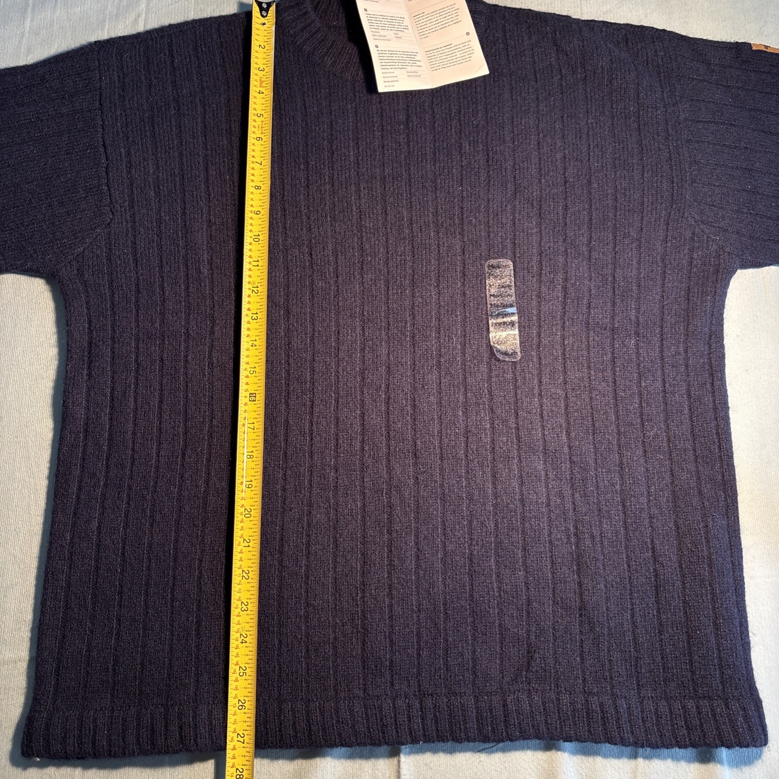 North Face Sweater Men’s Tekware Medium Canyon Sweater Deep Water Blue Ribbed