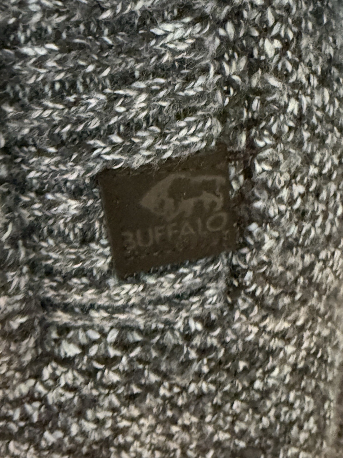 Buffalo David Bitton Men’s Full Zip Sweater Gray Black Mock Neck Size XL/TG