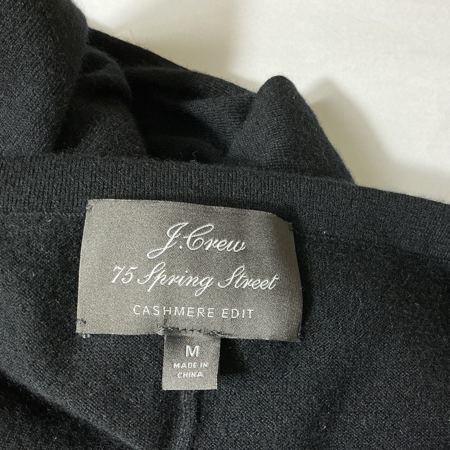J. Crew 75 Spring Street Black Featherweight 100% Cashmere Column Skirt M