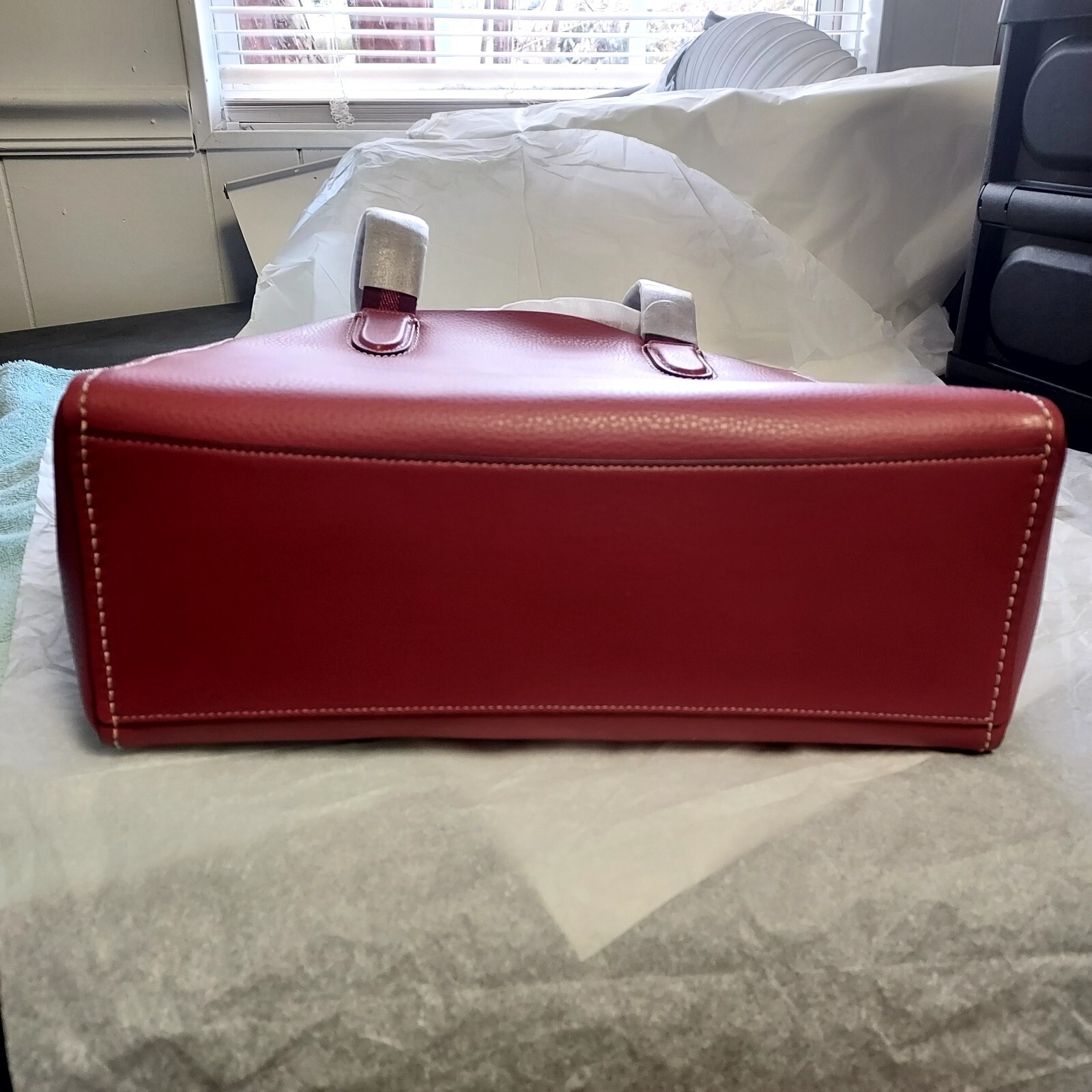 Coach 58660 Derby Tote Rouge Pink Pebbled Leather New