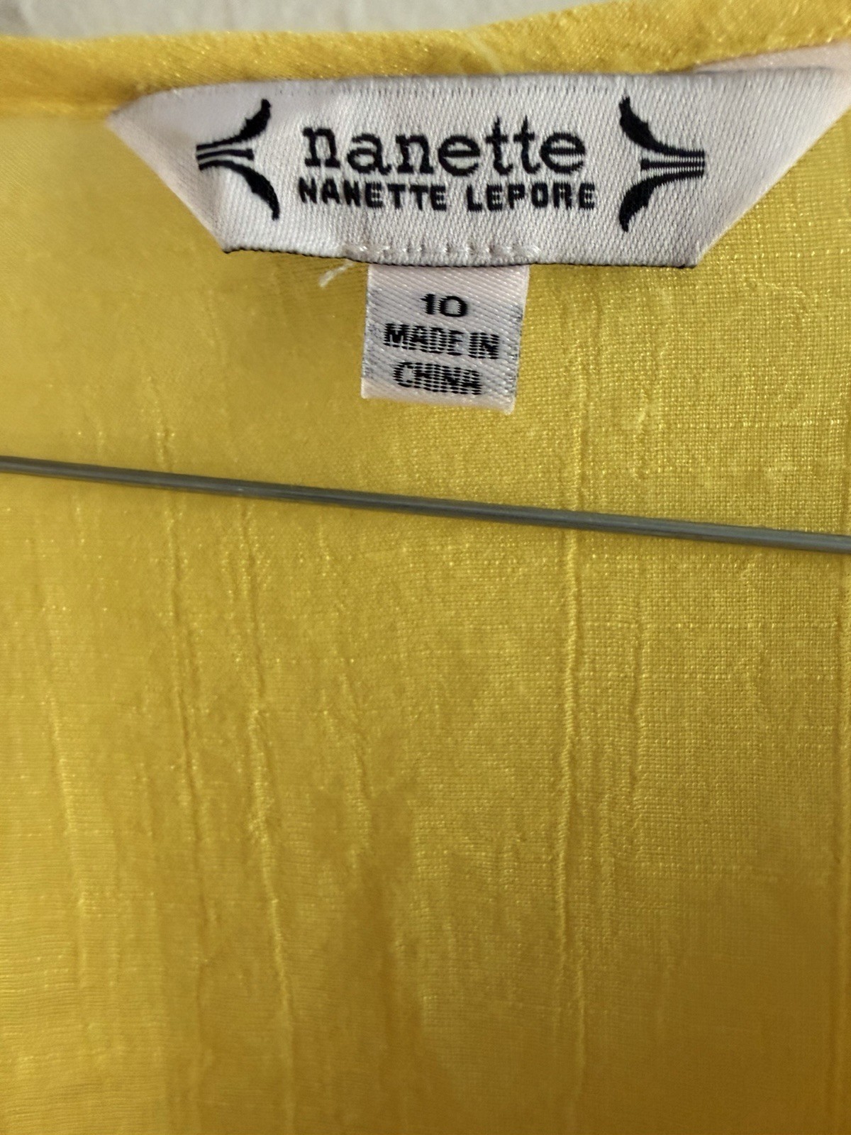 Nanette Lepore dress Womens Caribbean Texture sun Dress Size 10 Yellow no lining