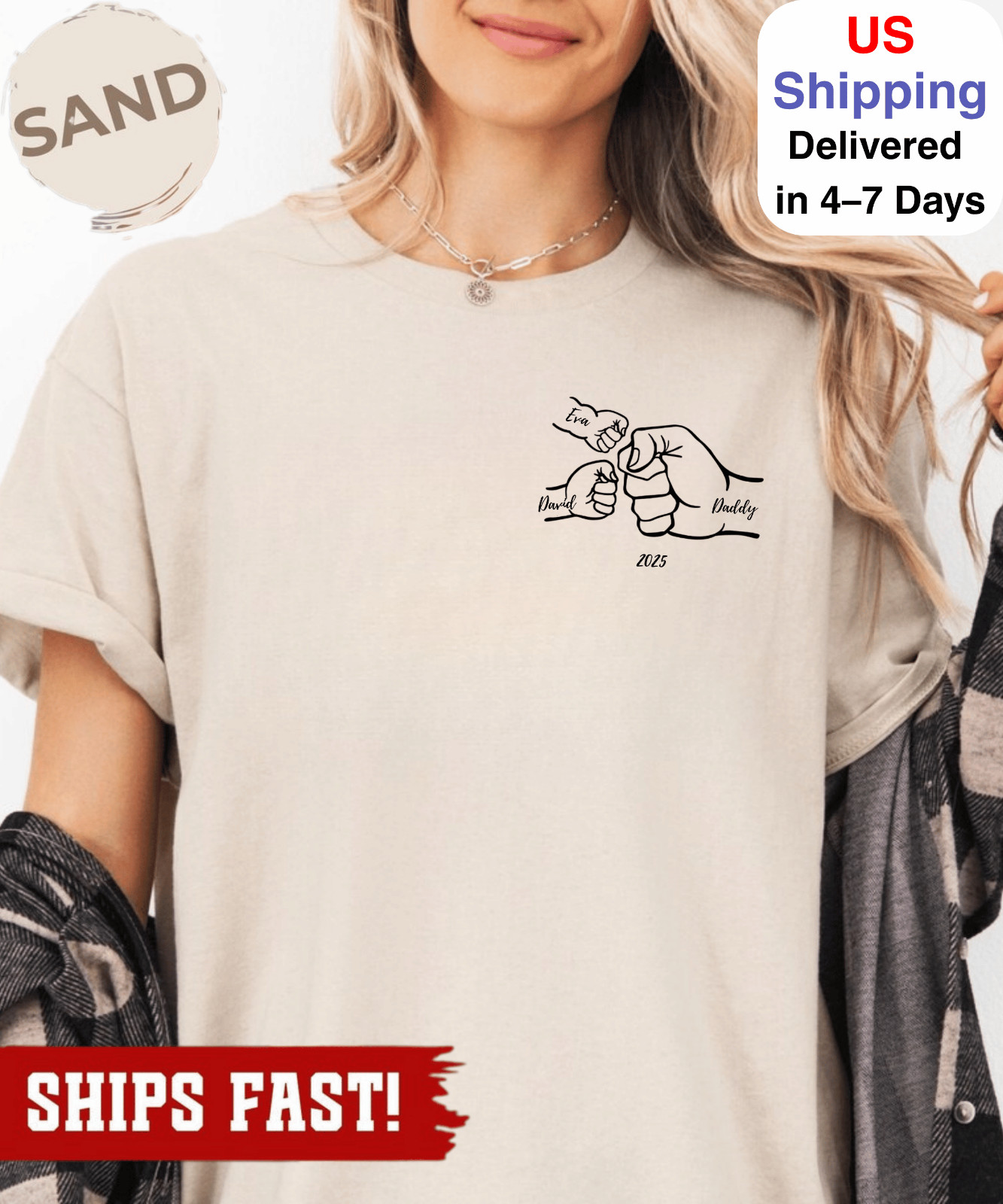 Personalised T-shirt – Father’s Day Gift – 1st Fathers day – New Dad Gift- Team