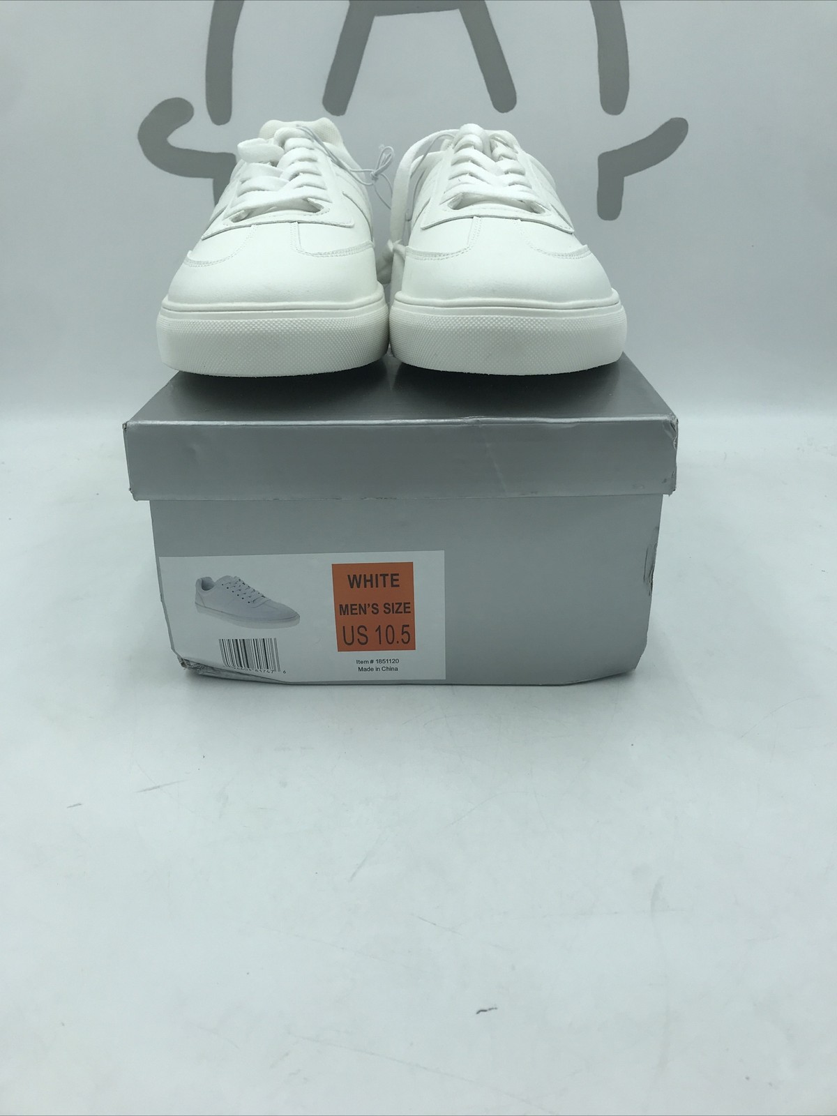 Perry Ellis Men’s White Lace-Up Sneakers