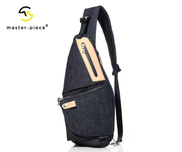 FULLCOUNT × master-piece Denim Sling Bag (Color: Indigo) 310082-FC