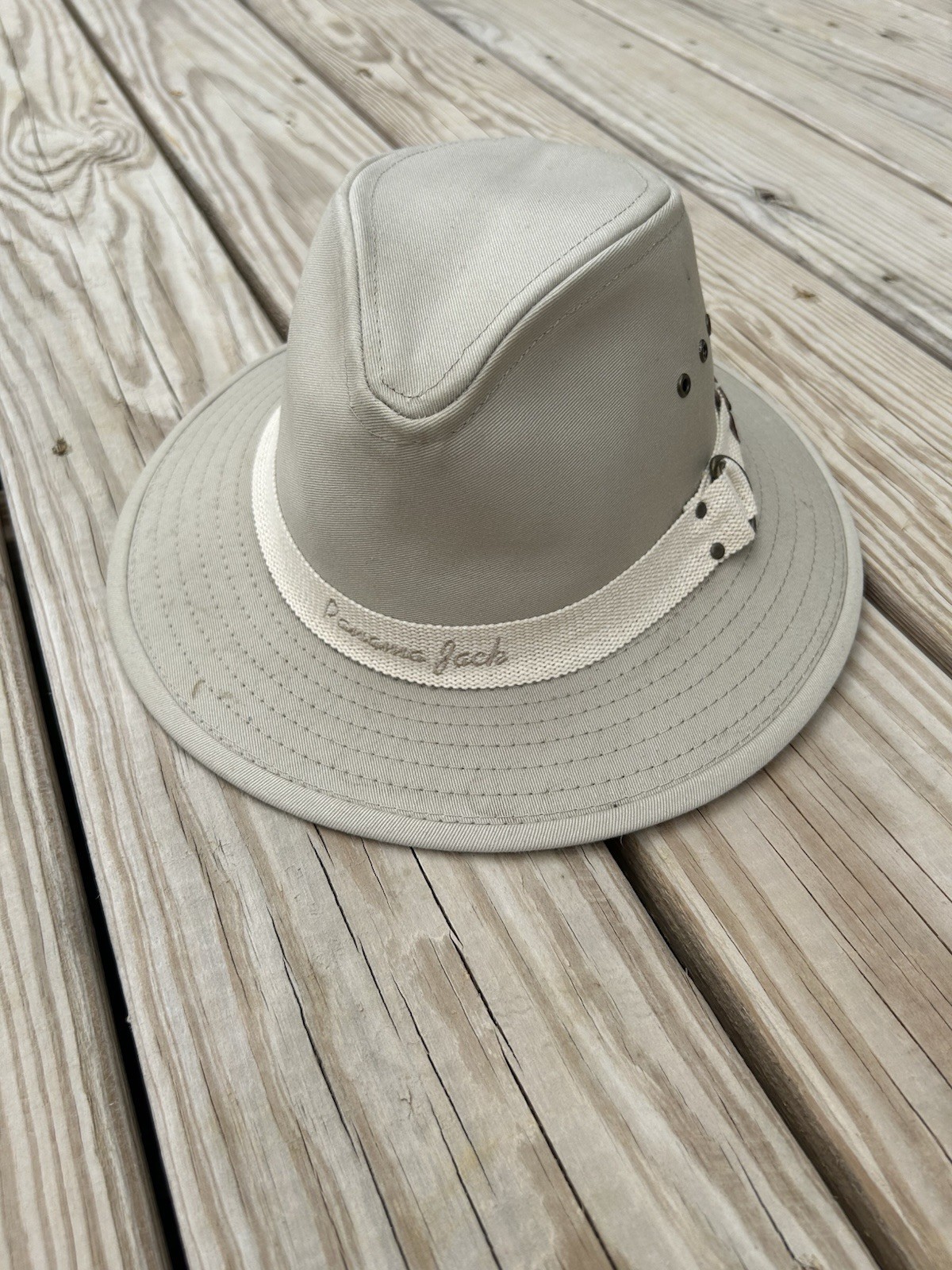 VINTAGE – Panama Jack Canvas Hat – Size Medium – Color Tan/Khaki NEVER WORN