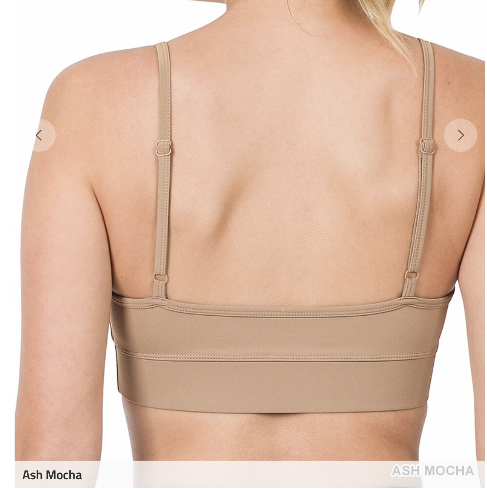 ZENANA Athletic adjustable strap bra Removable pads Workout