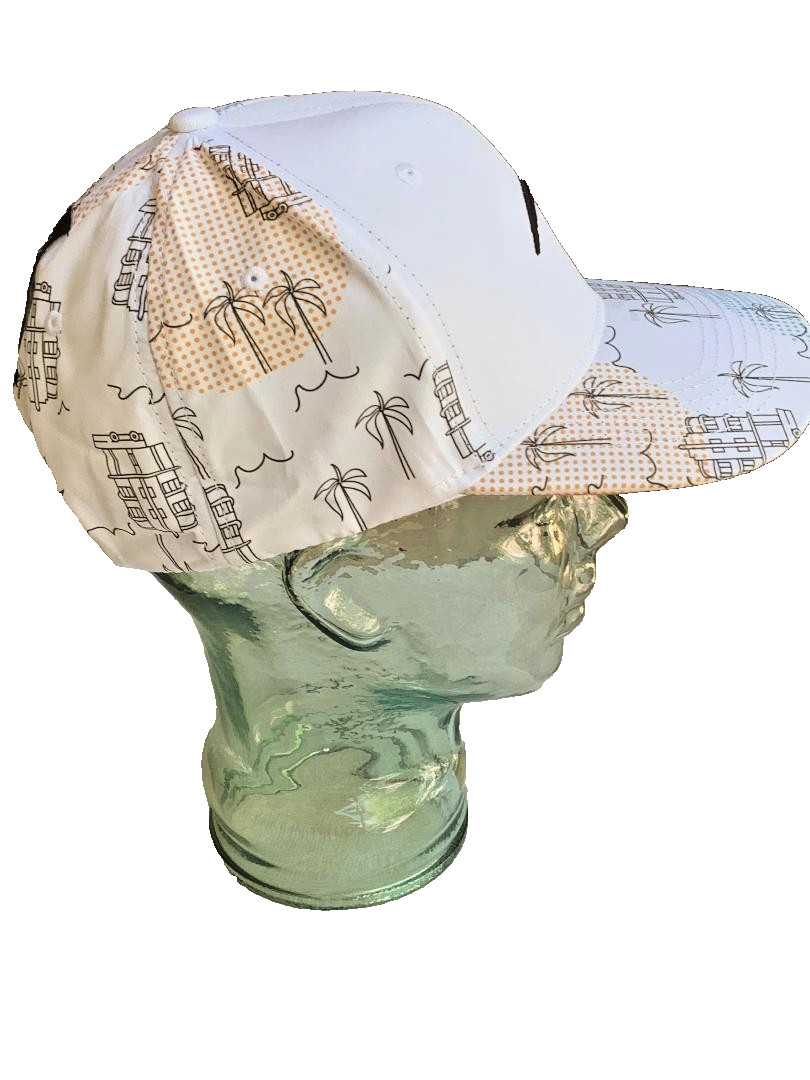 McLaren Racing Formula 1 Team 2024 Miami Race White Cityscape Cap. Replica.