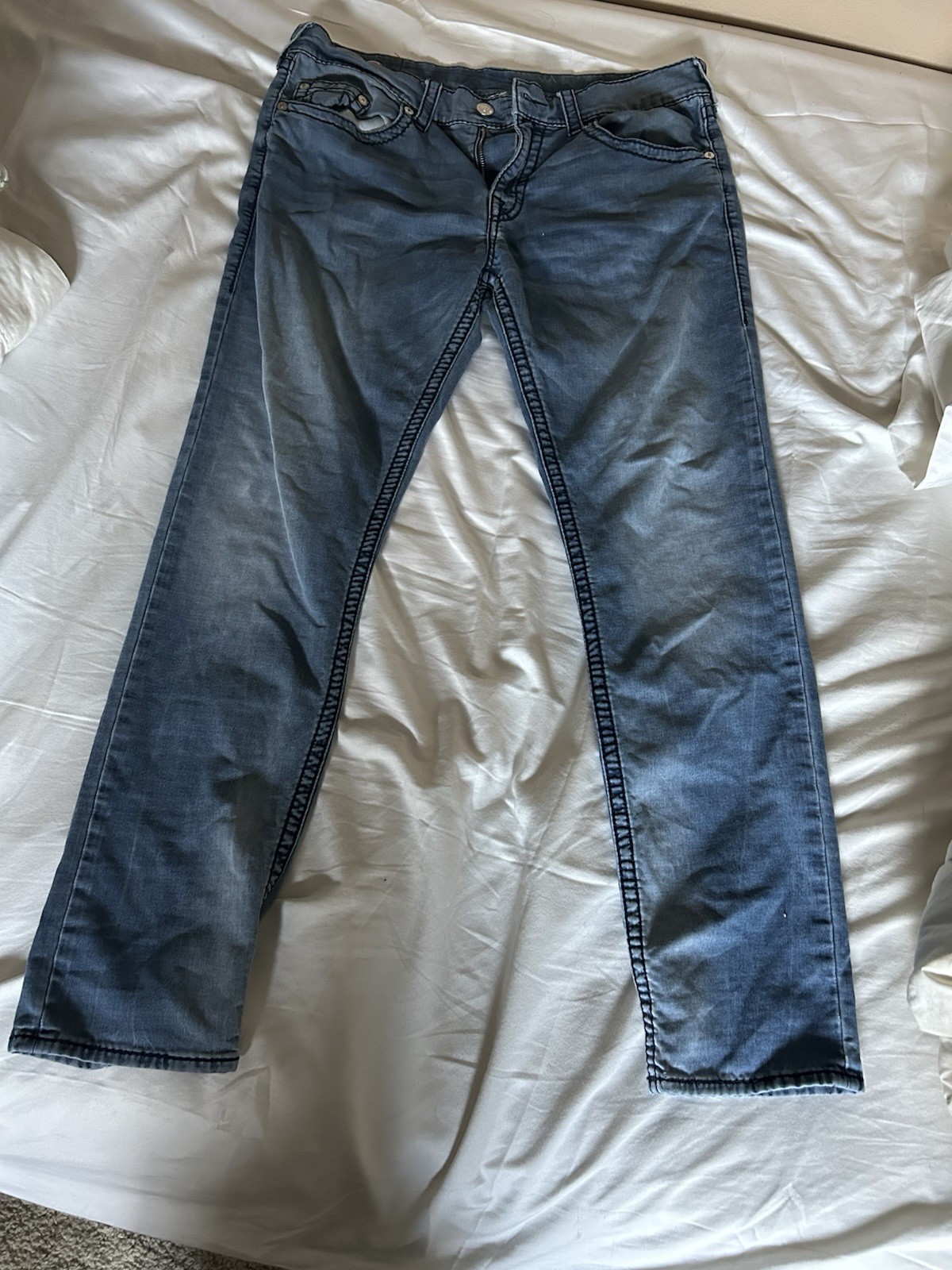 True Religion Men’s Geno Relaxed Slim Fit Jeans, Size 36