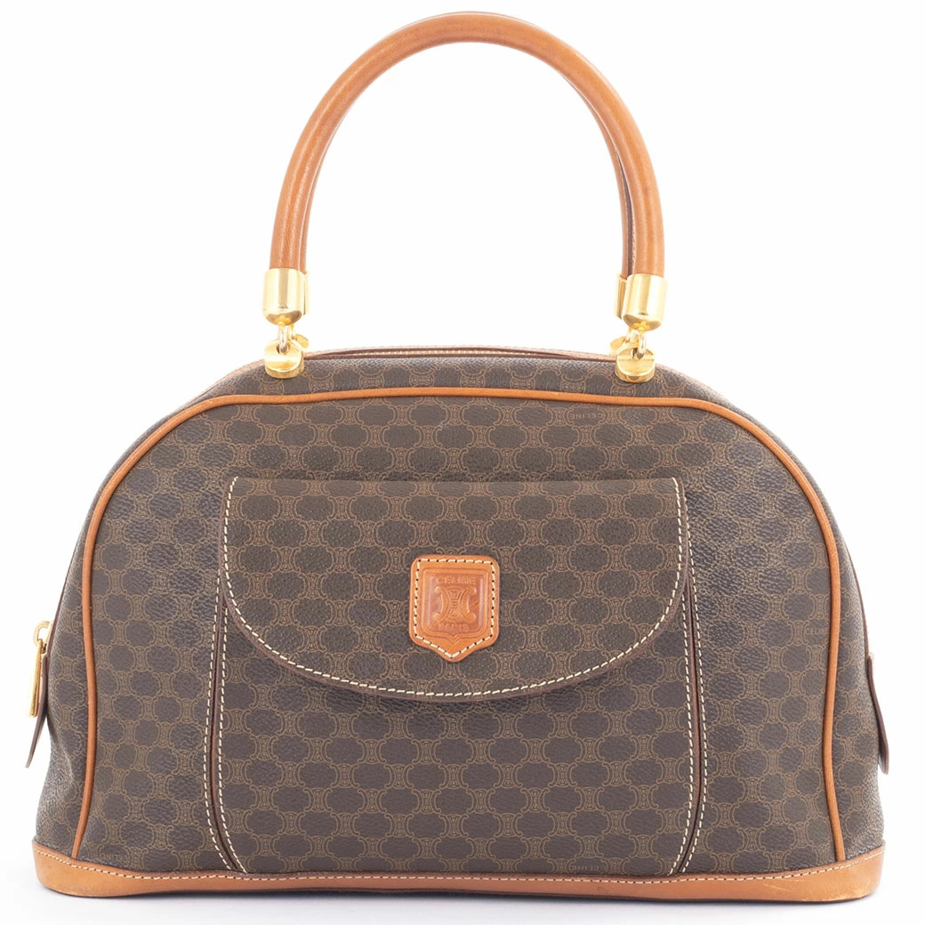 CELINE Macadam MC97 Tote PVC / Leather Brown Unisex Bag #URB376