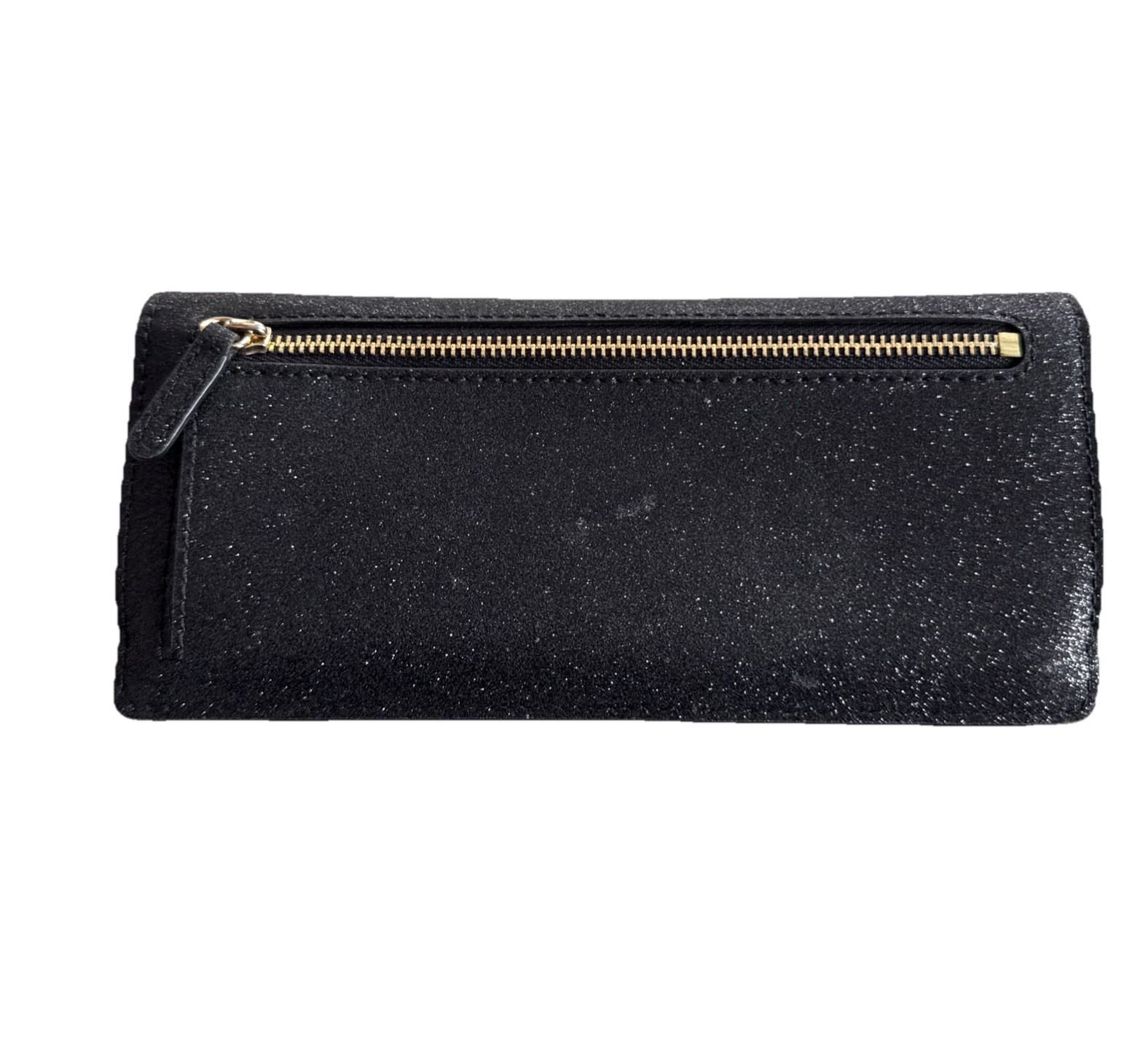 MICHAEL KORS Jet Set Wallet-Black-8 Credit Card Slots Gold HWRE-NWT