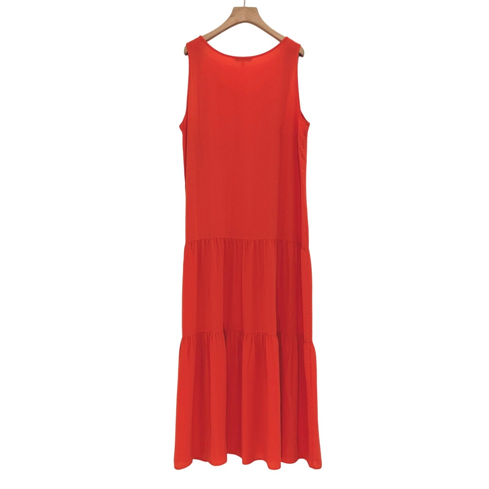 Elizabeth and James Maxi Tank Dress Tiered Flame Orange XL Vibrant Bold Chic