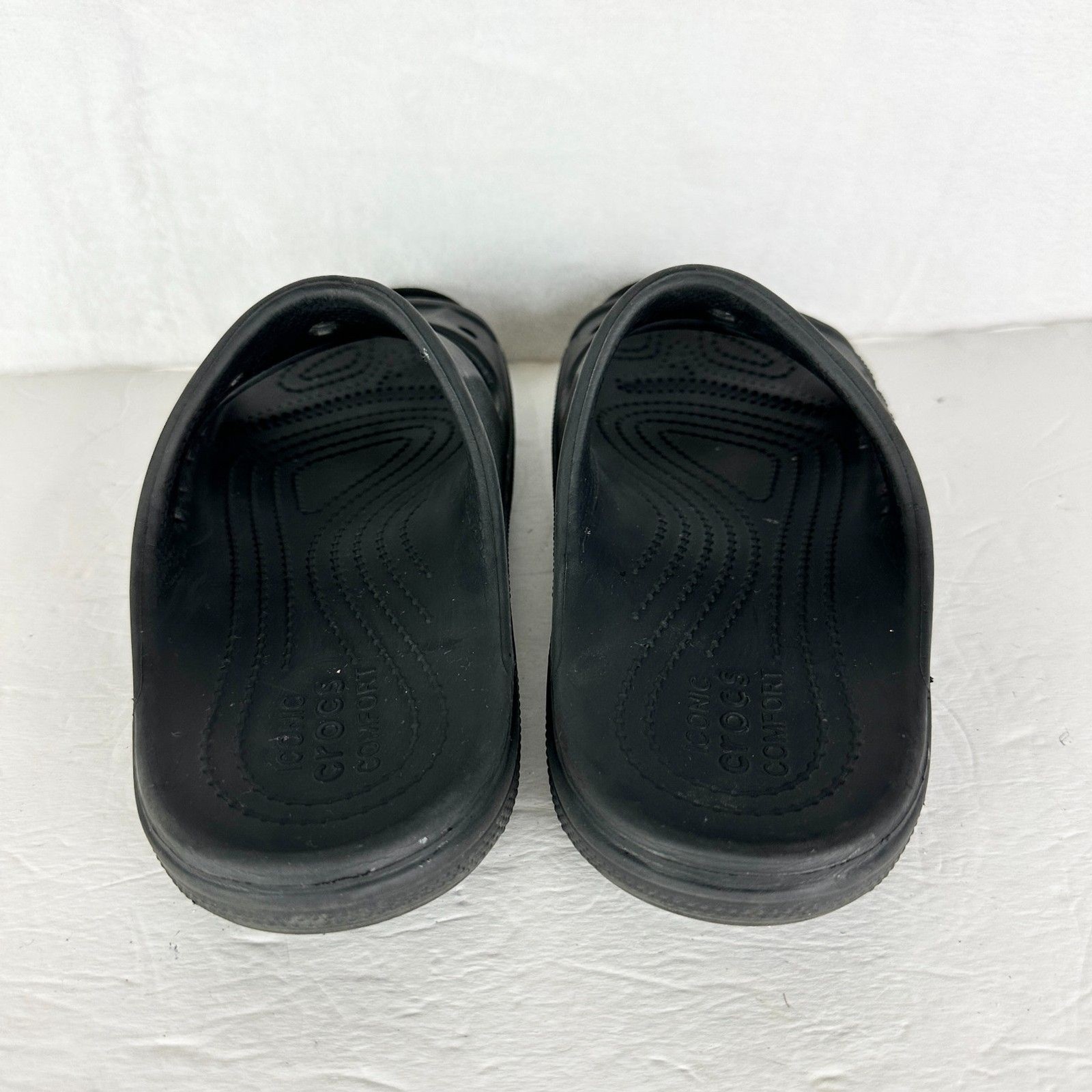 Crocs Women’s Baya Slide Sandal Size 9 Black Summer Beach Casual Comfort