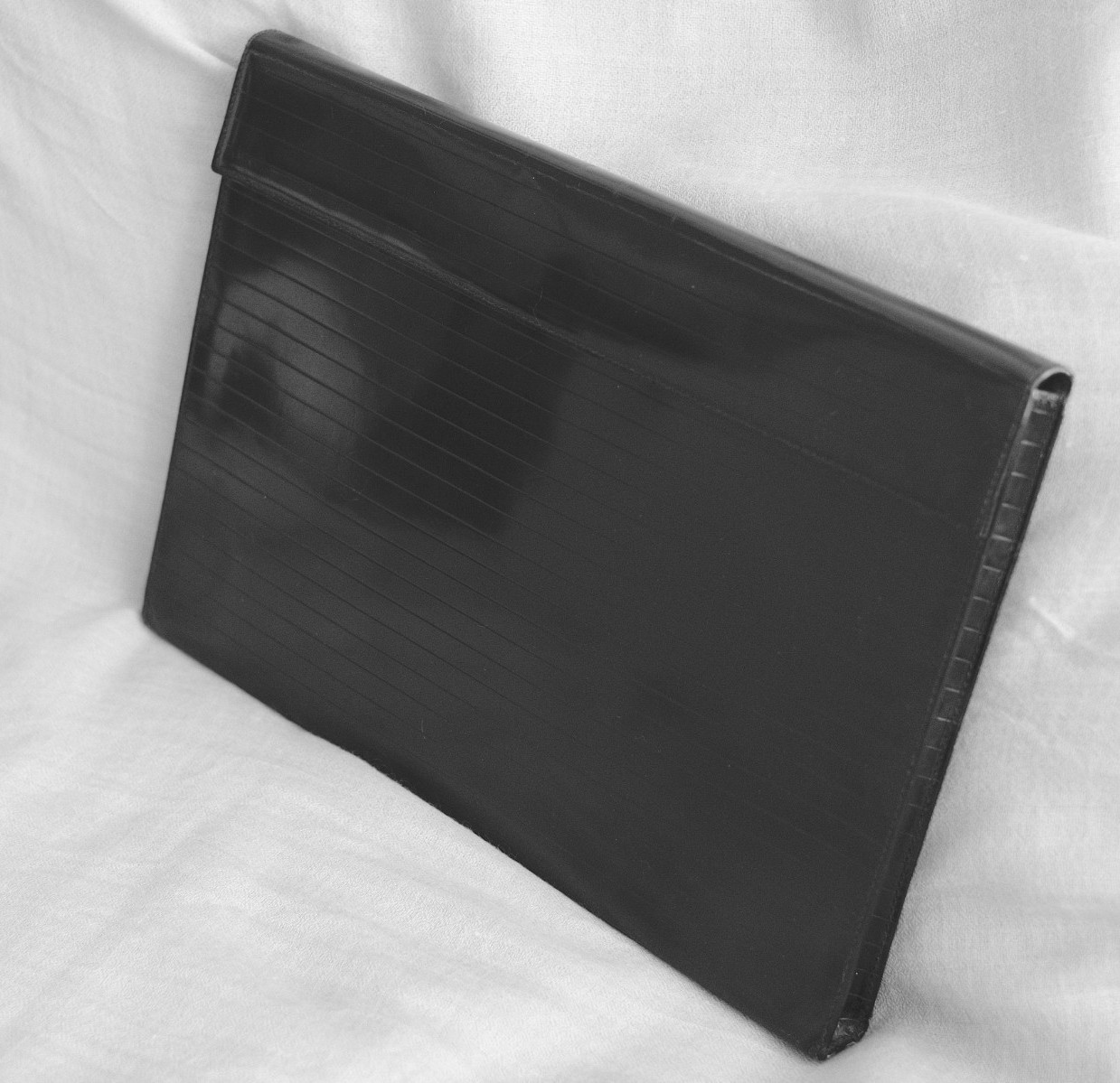 Dior Homme by Hedi Slimane Document Holder/Laptop Case in Glossy Black Leather